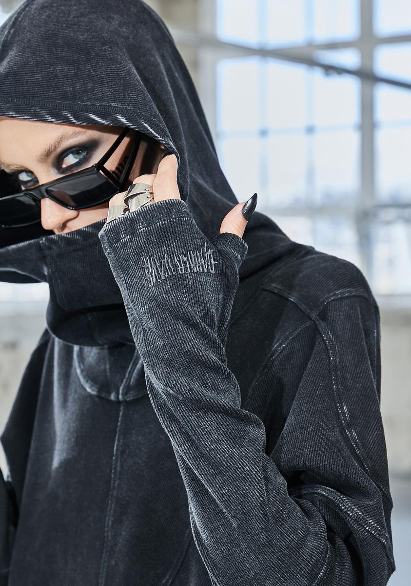Bassline Worn Wash Hoodie Sweatshirt - Image 2
