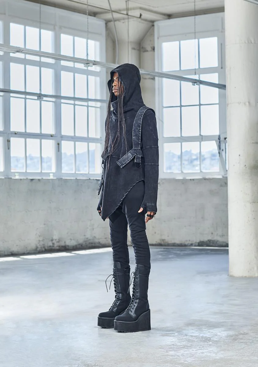 Bassline Worn Wash Hoodie Sweatshirt - Image 4