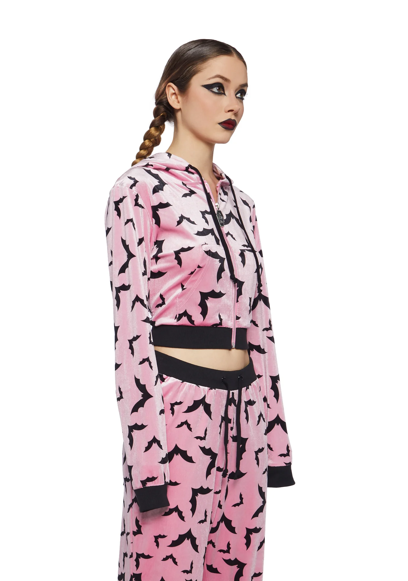 Sweet Bat Behavior Cropped Hoodie - Image 3