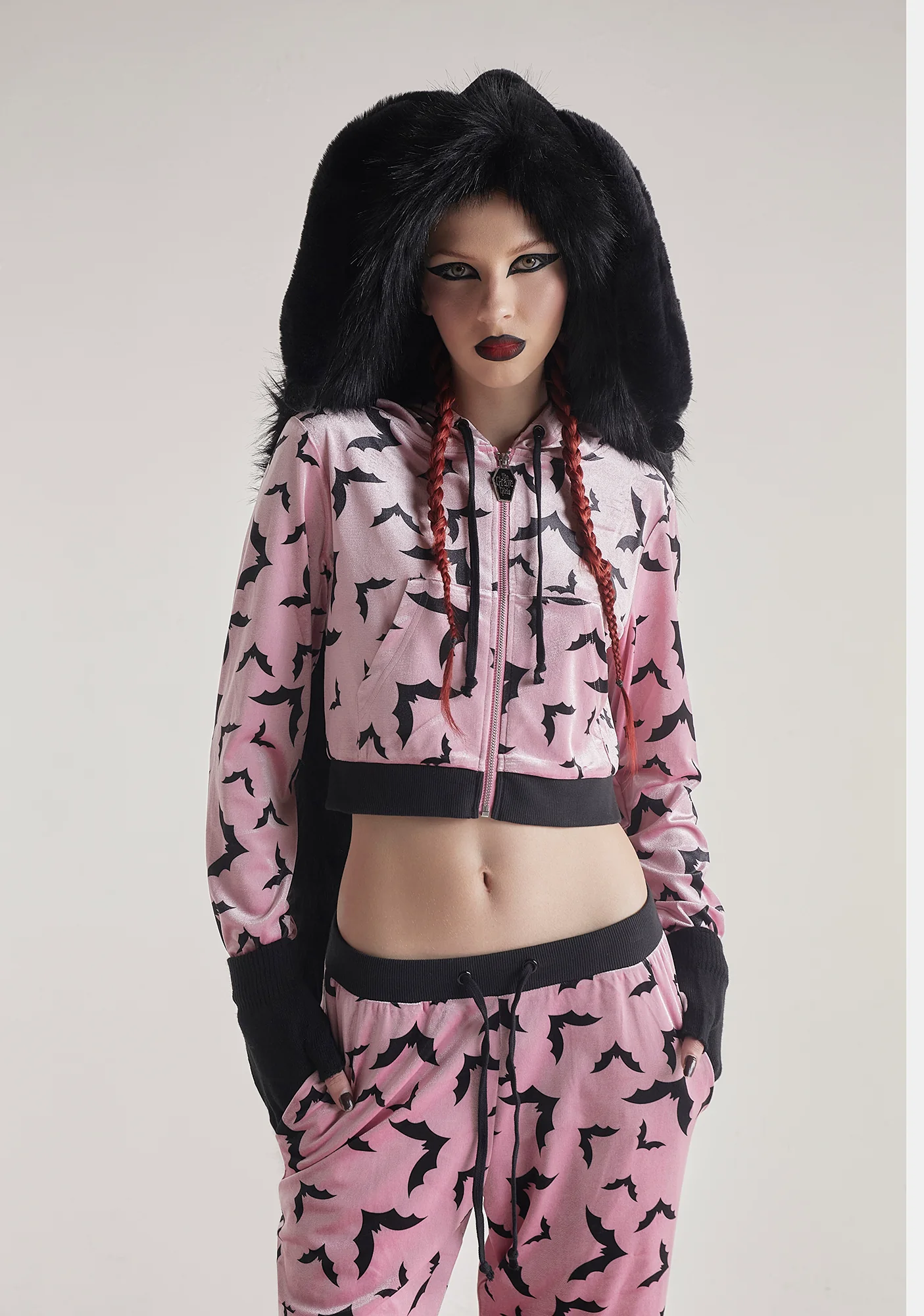 Sweet Bat Behavior Cropped Hoodie - Image 5