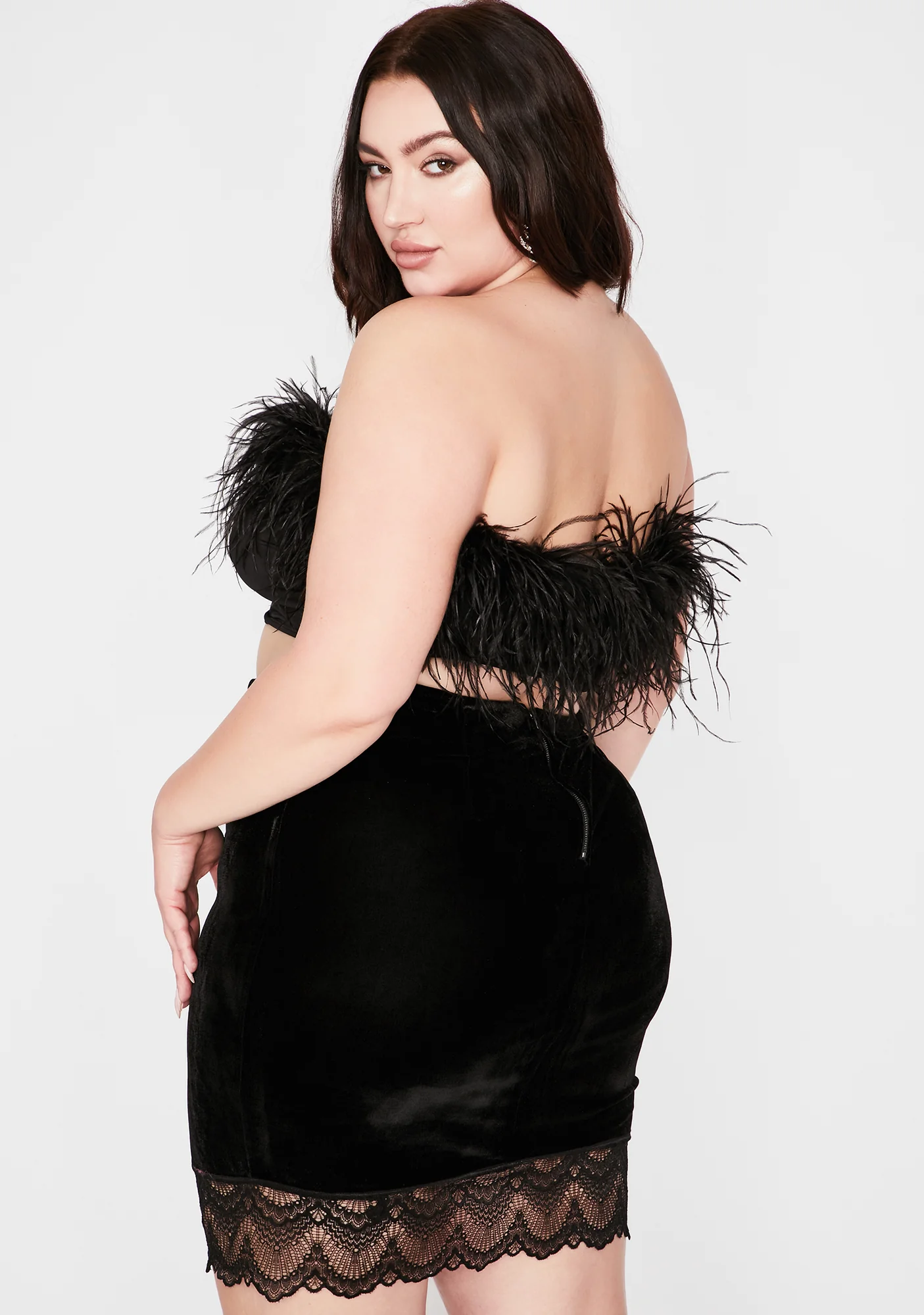 BB Where Are My Manners Velvet Skirt - Image 4
