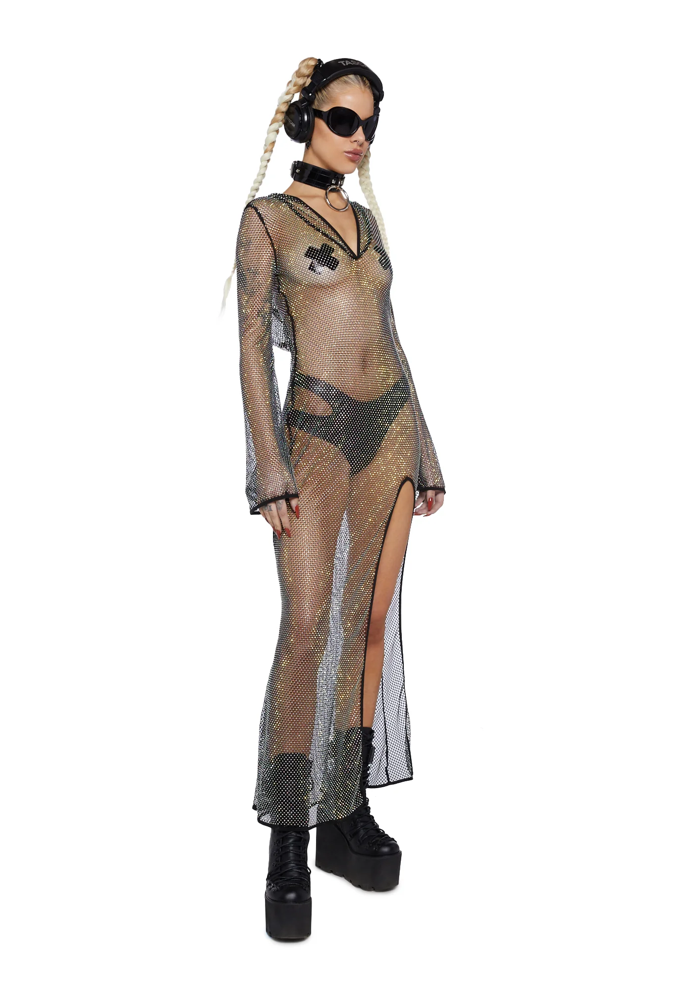 Be Obvious Rhinestone Dress - Image 2