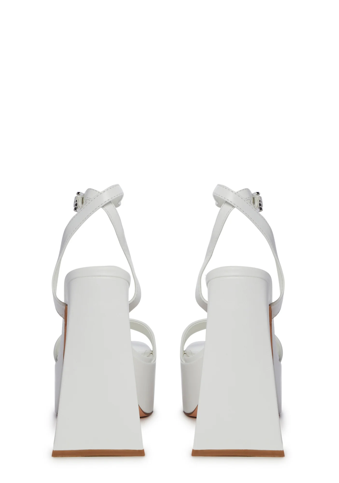 Beach Brunch Block Heels-White - Image 4
