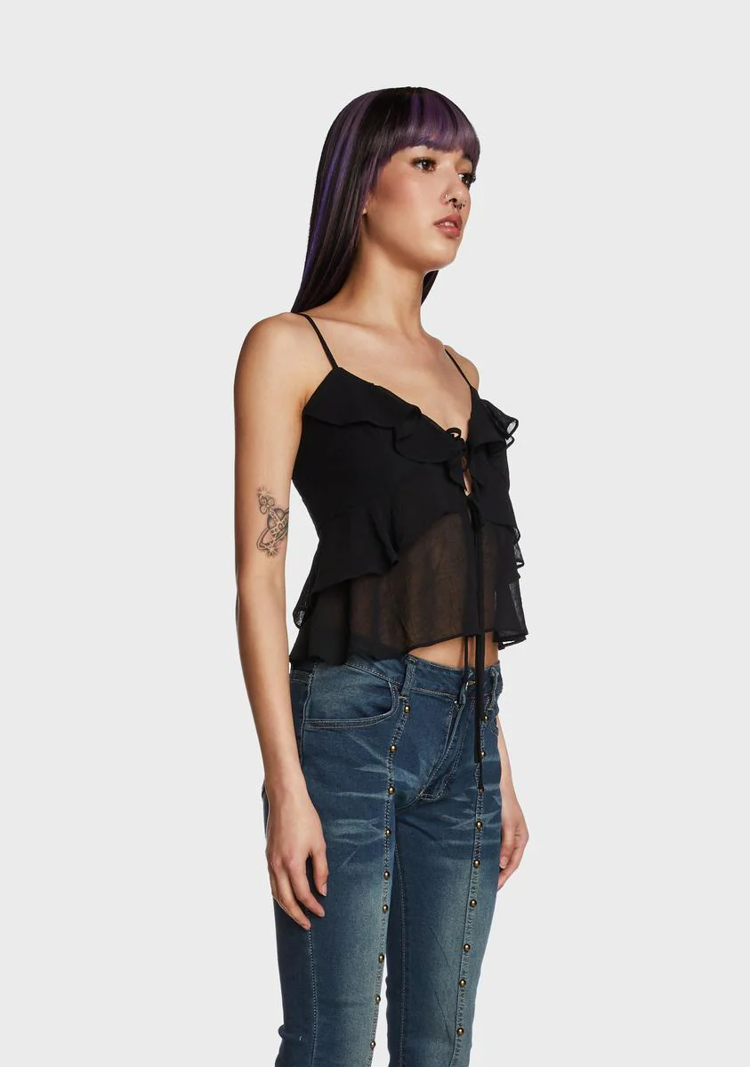Beaming Babe Crop Top - Black - Image 3