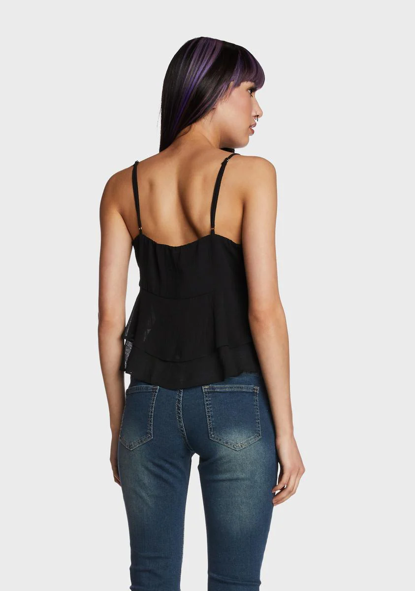 Beaming Babe Crop Top - Black - Image 4