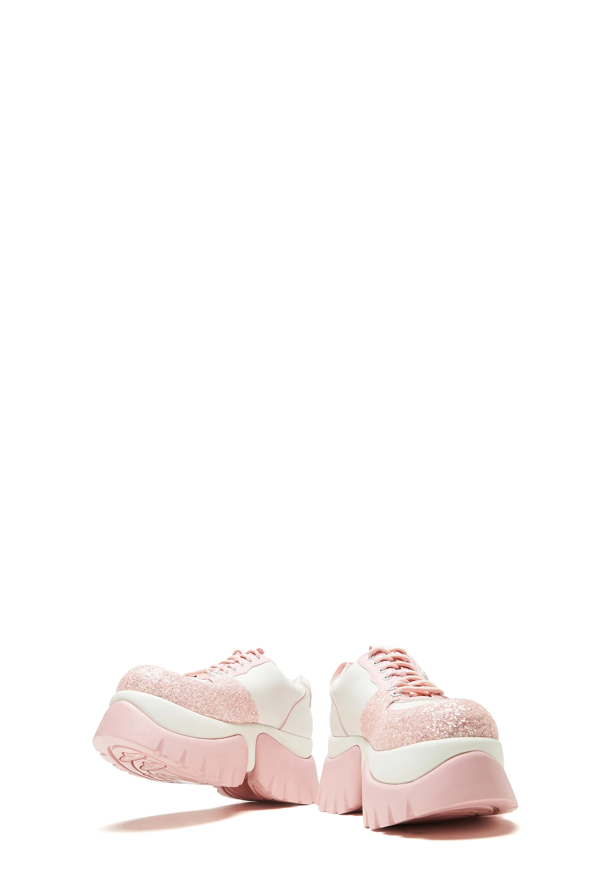 Bear Blushes Chunky Glitter Trainers - Pink - Image 5
