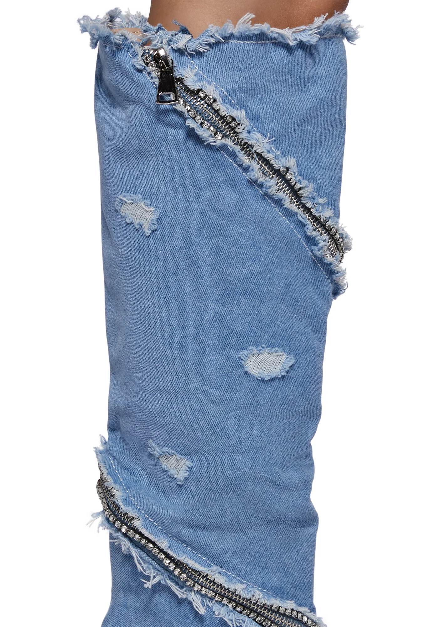 Bebop Denim Stiletto Boots - Image 2