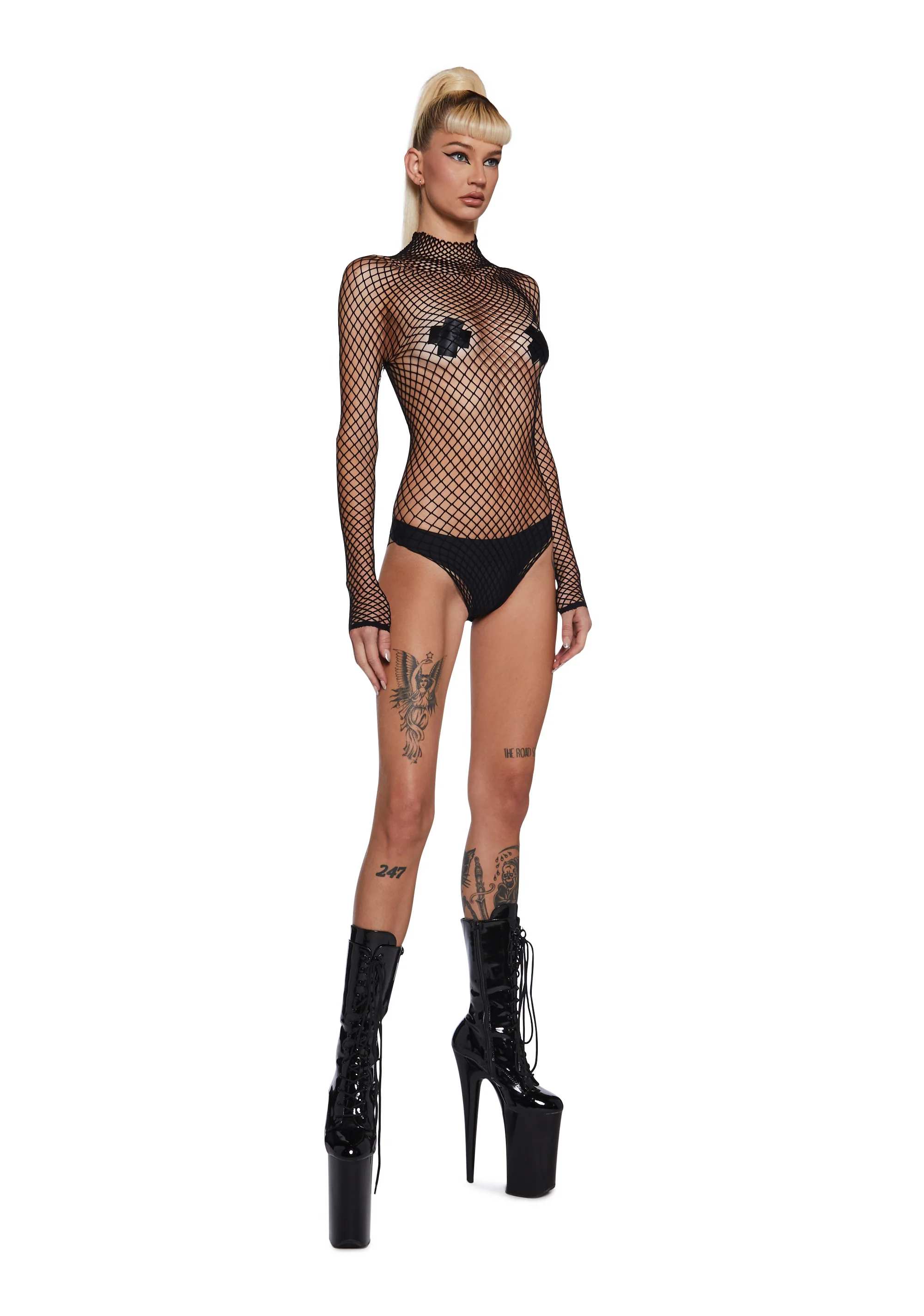 Because I Said So Fishnet Bodysuit - Image 2