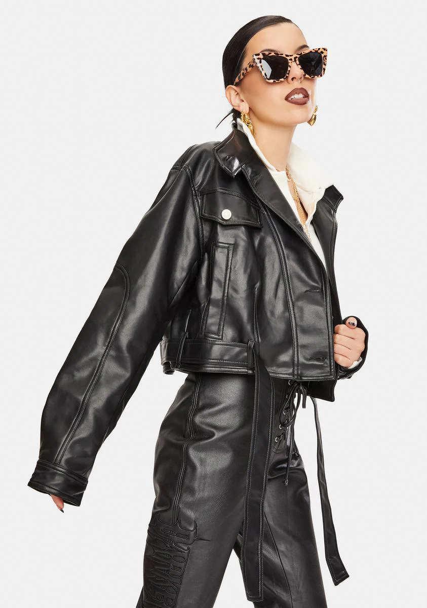 Bella Vegan Leather Jacket - Image 2