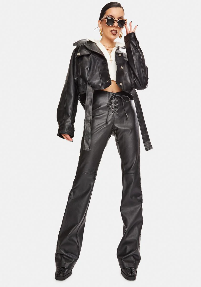 Bella Vegan Leather Jacket - Image 3