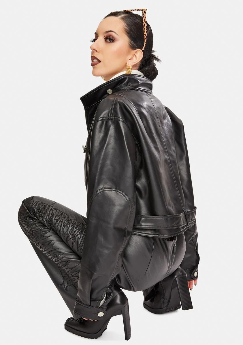 Bella Vegan Leather Jacket - Image 4
