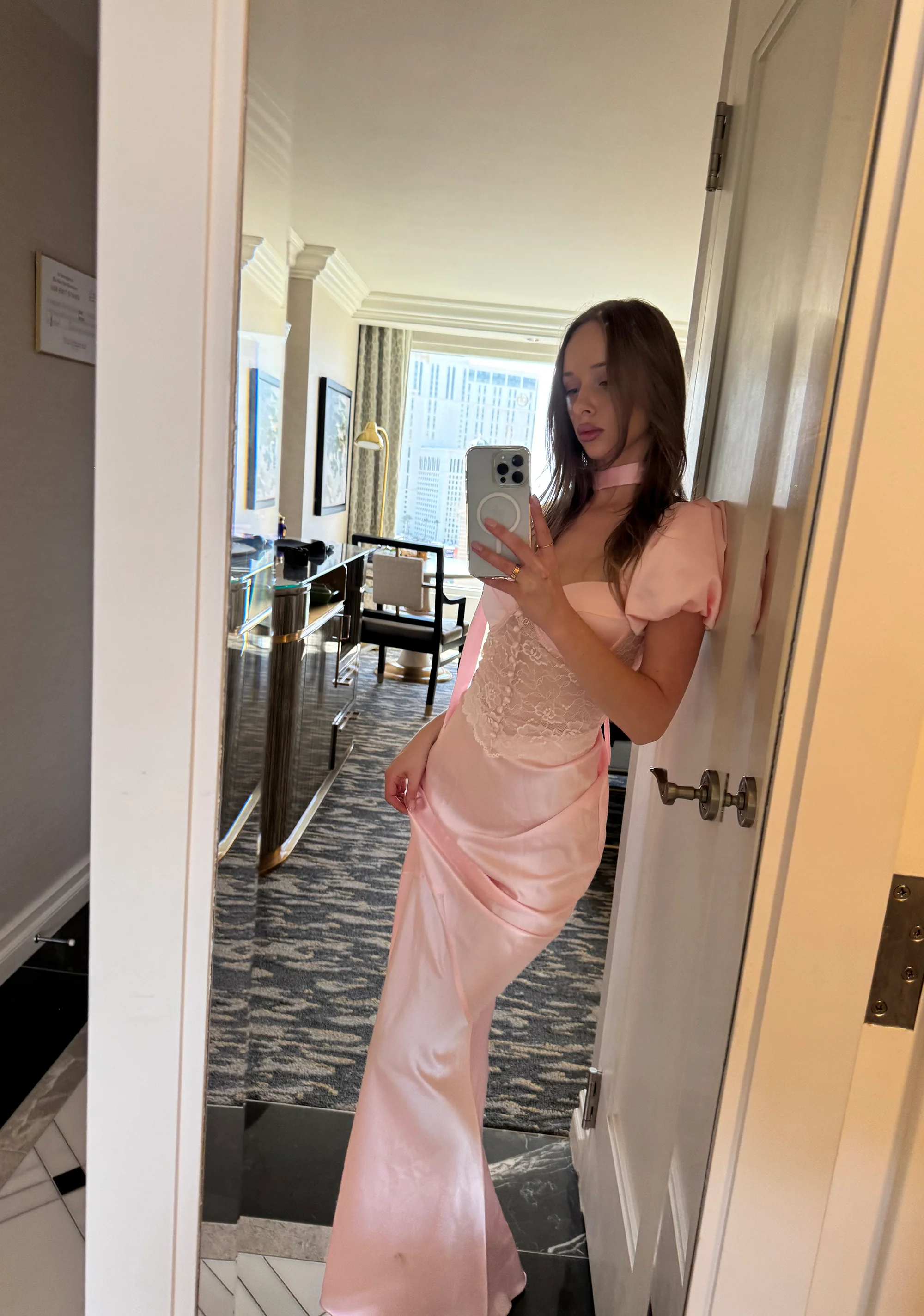 Belle Kiss Satin Gown - Image 9