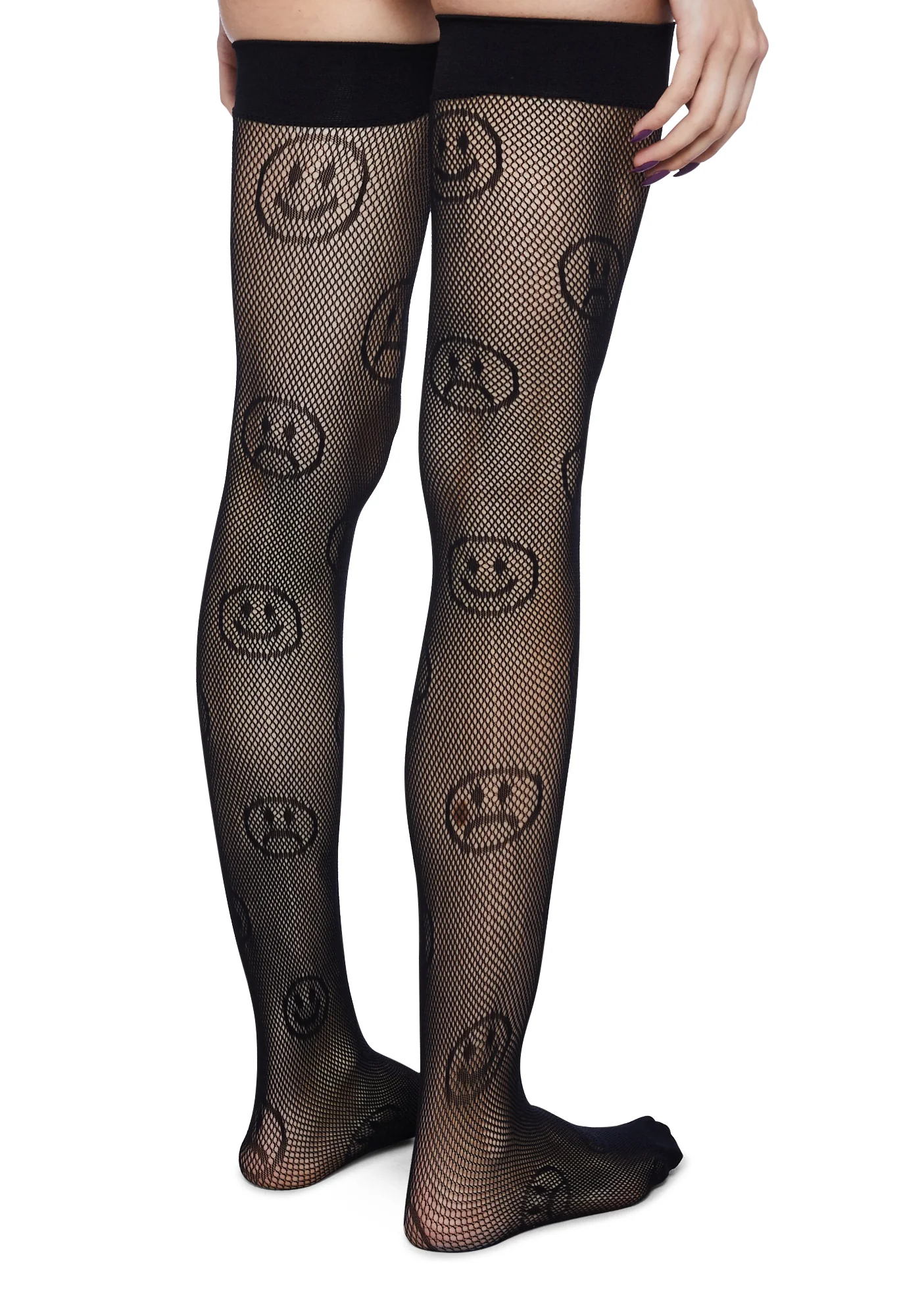 Better Days Fishnet Thigh Highs - Image 4