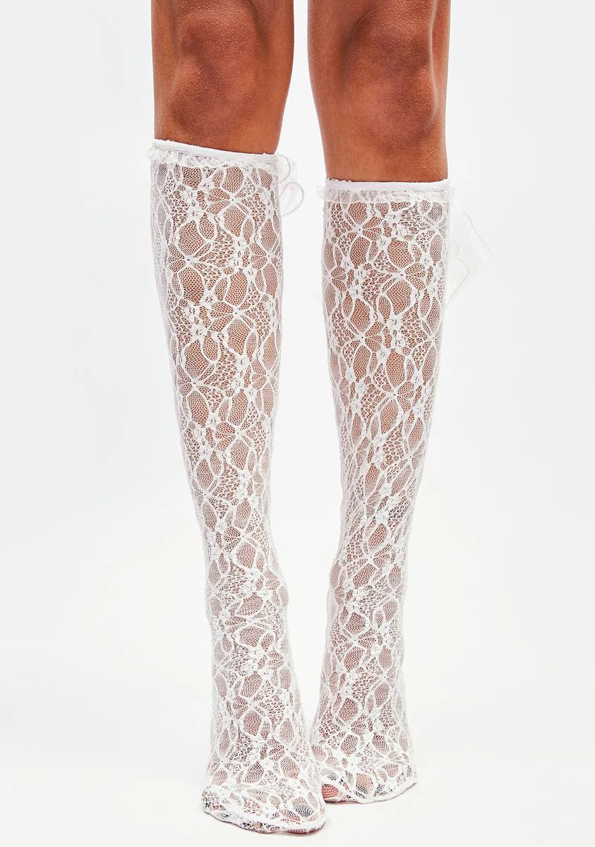 Better Off Lace Knee High Socks - Image 3