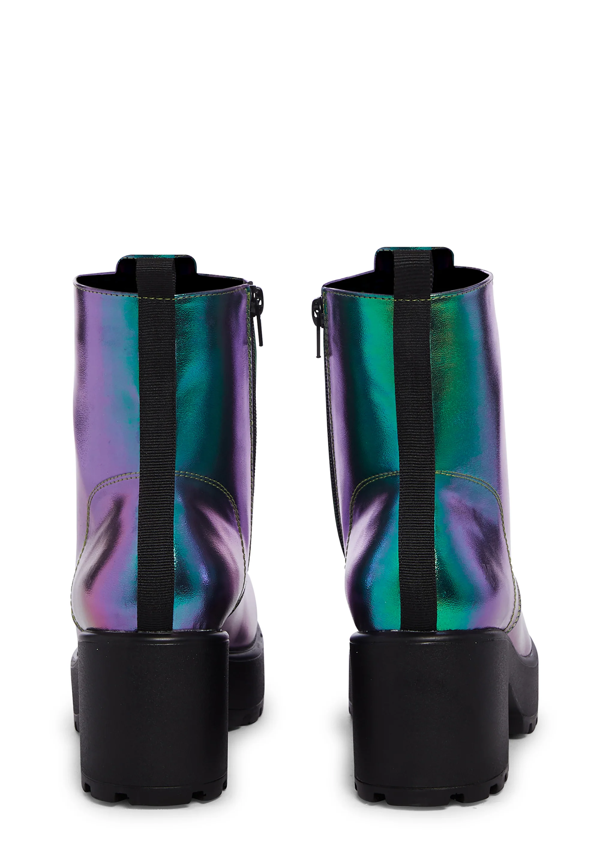 Bismouth Platform Boots - Iridescent Green - Image 4