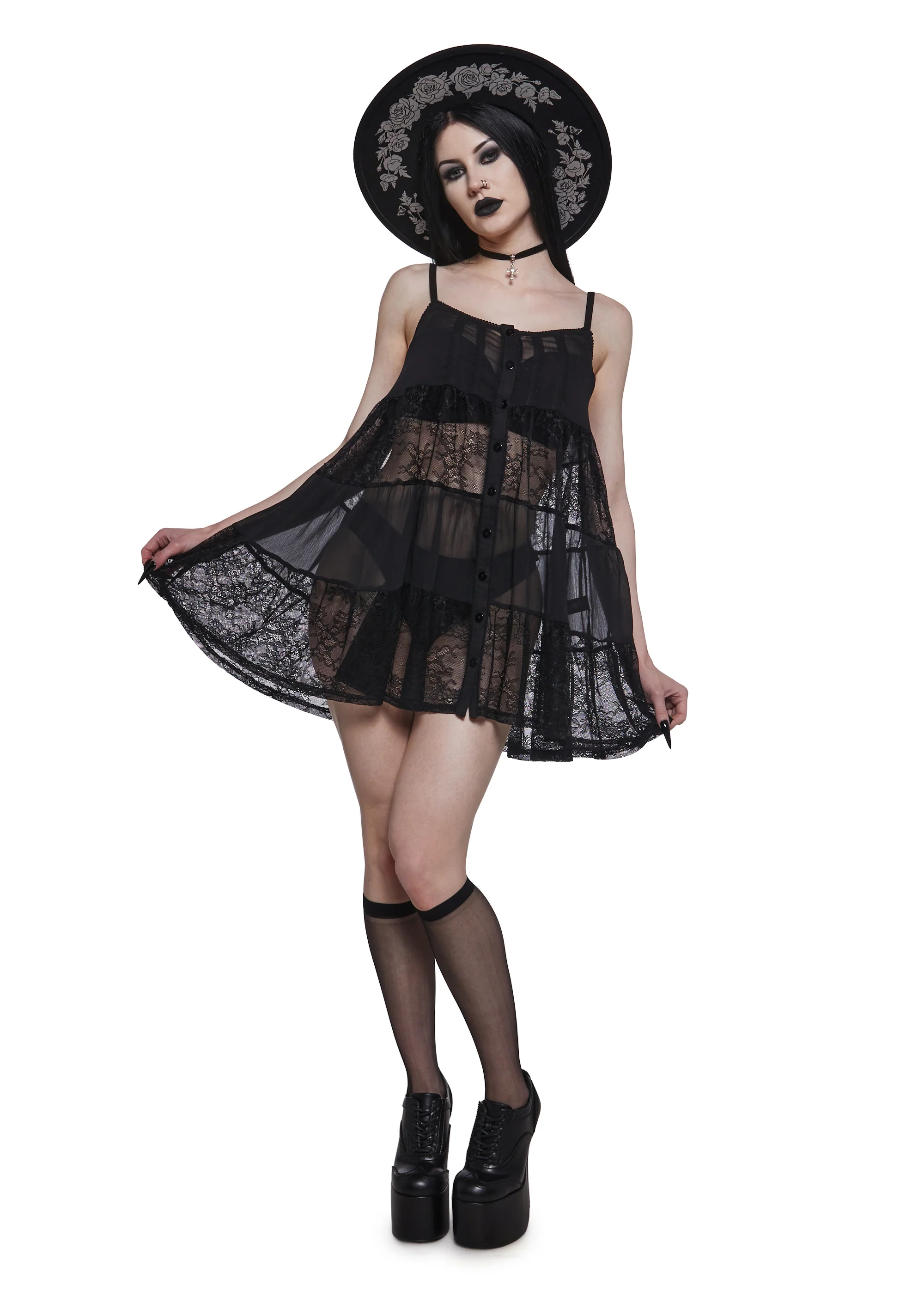 Iris Lace Baby Doll Dress - Image 2