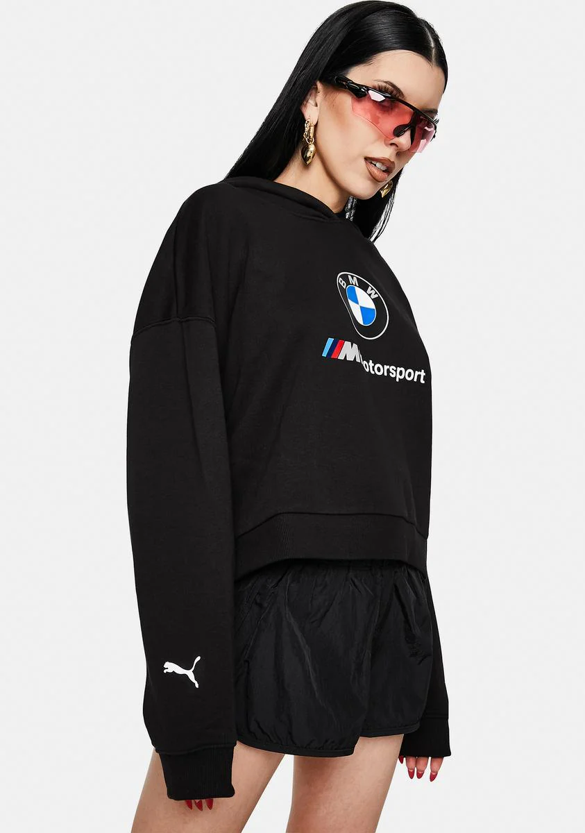 Black BMW M Motorsport Street Hoodie - Image 2