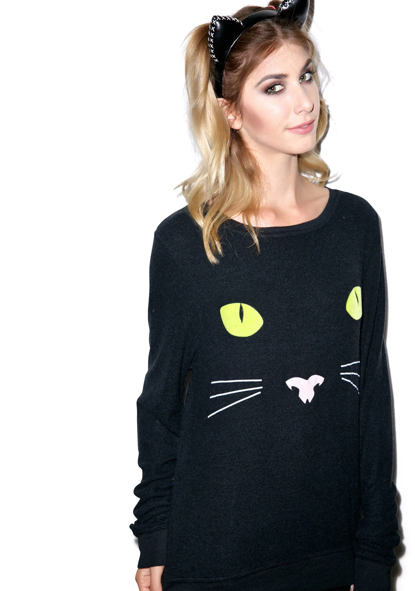 Black Cat Baggy Beach Jumper - Orange - Image 6