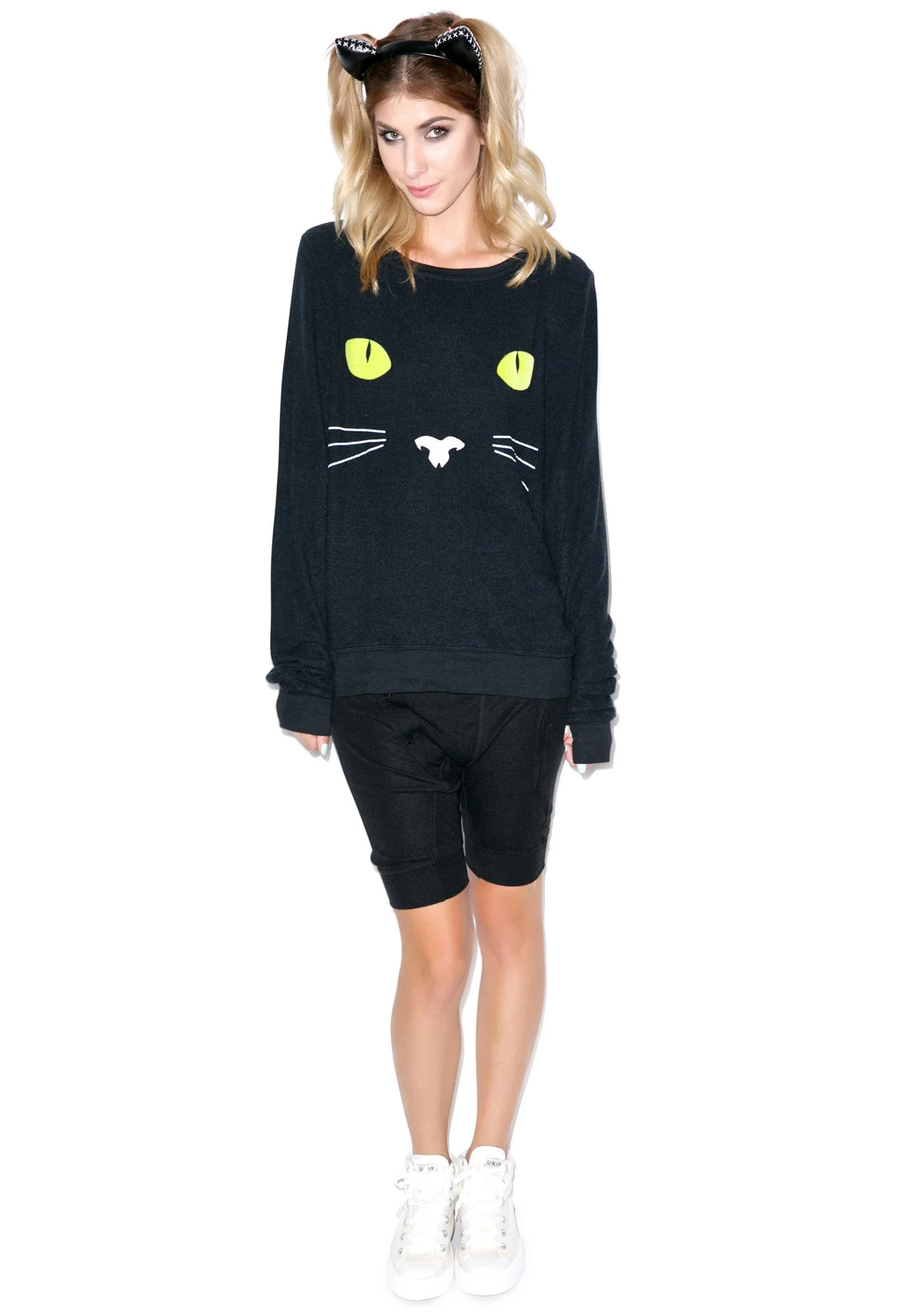 Black Cat Baggy Beach Jumper - Orange - Image 7