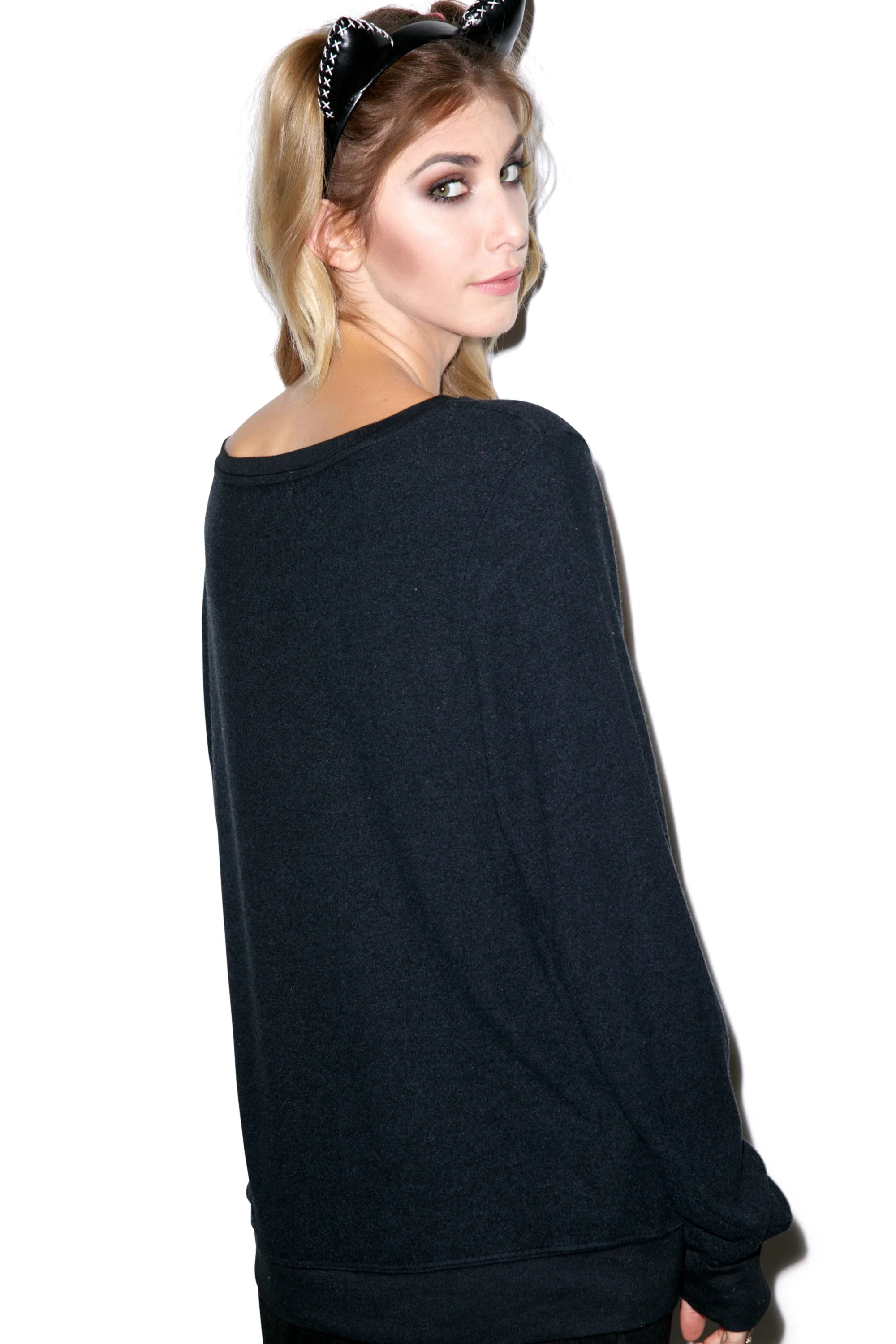 Black Cat Baggy Beach Jumper - Orange - Image 8