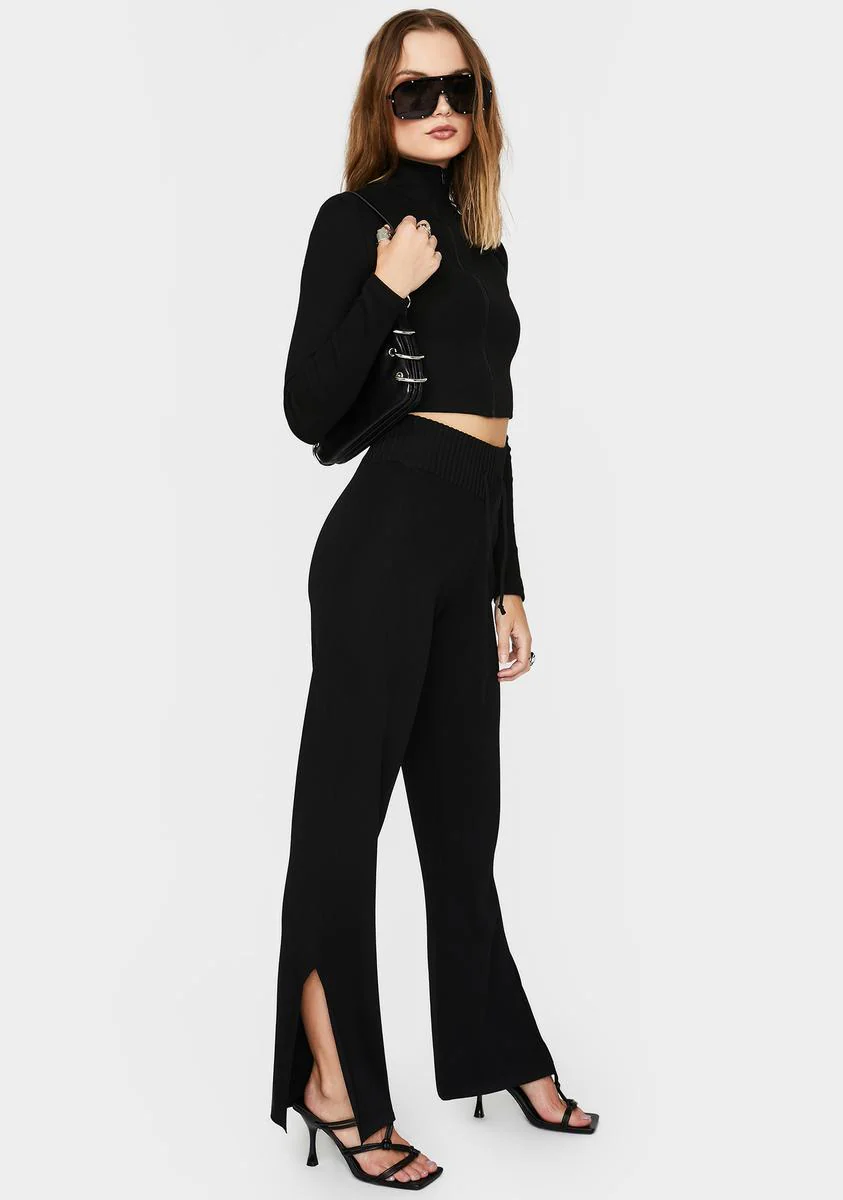 Black Coya Knit Pants - Image 2