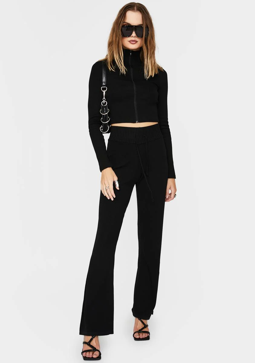 Black Coya Knit Pants - Image 3