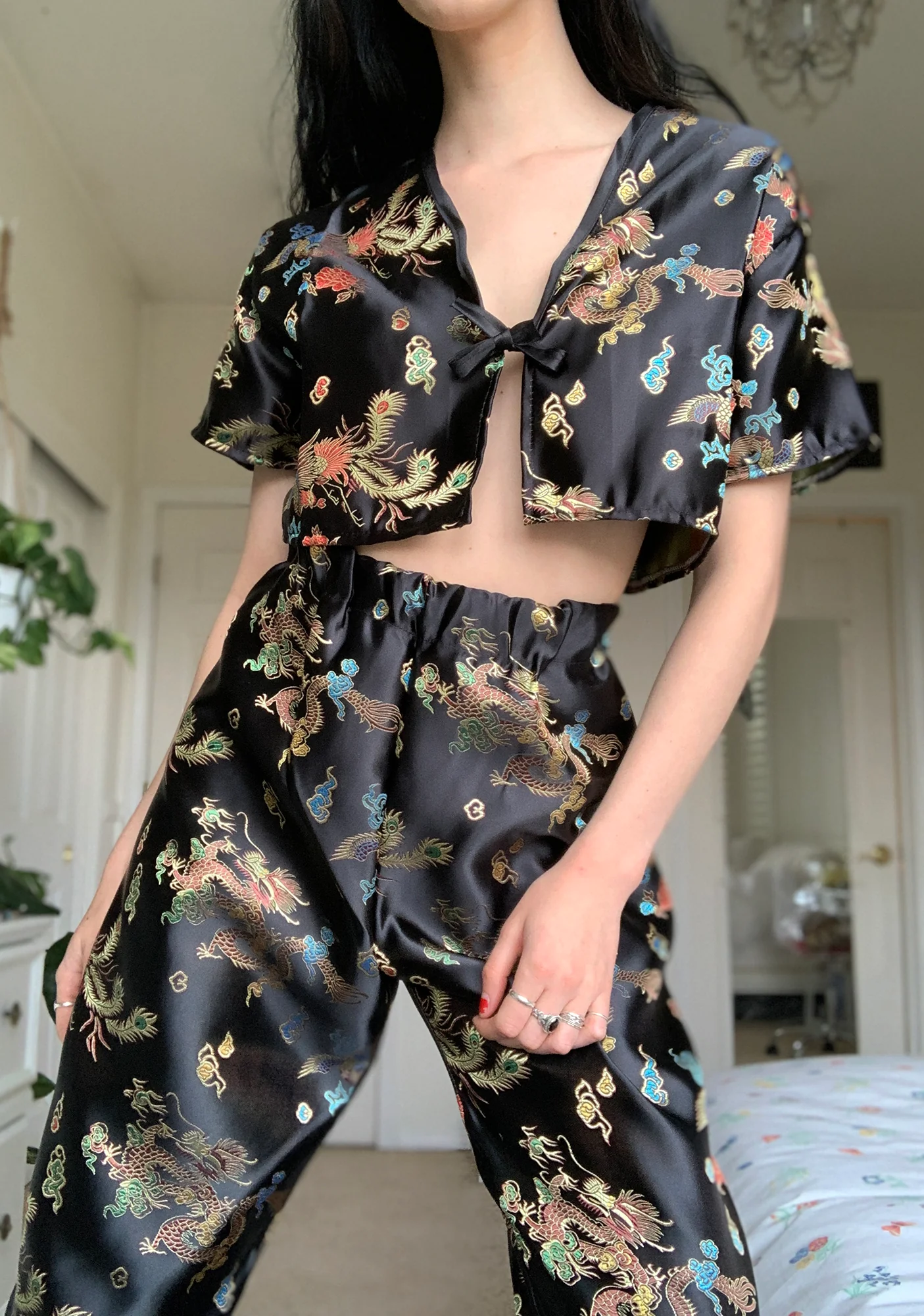 Black Dragon Crop Top - Image 2