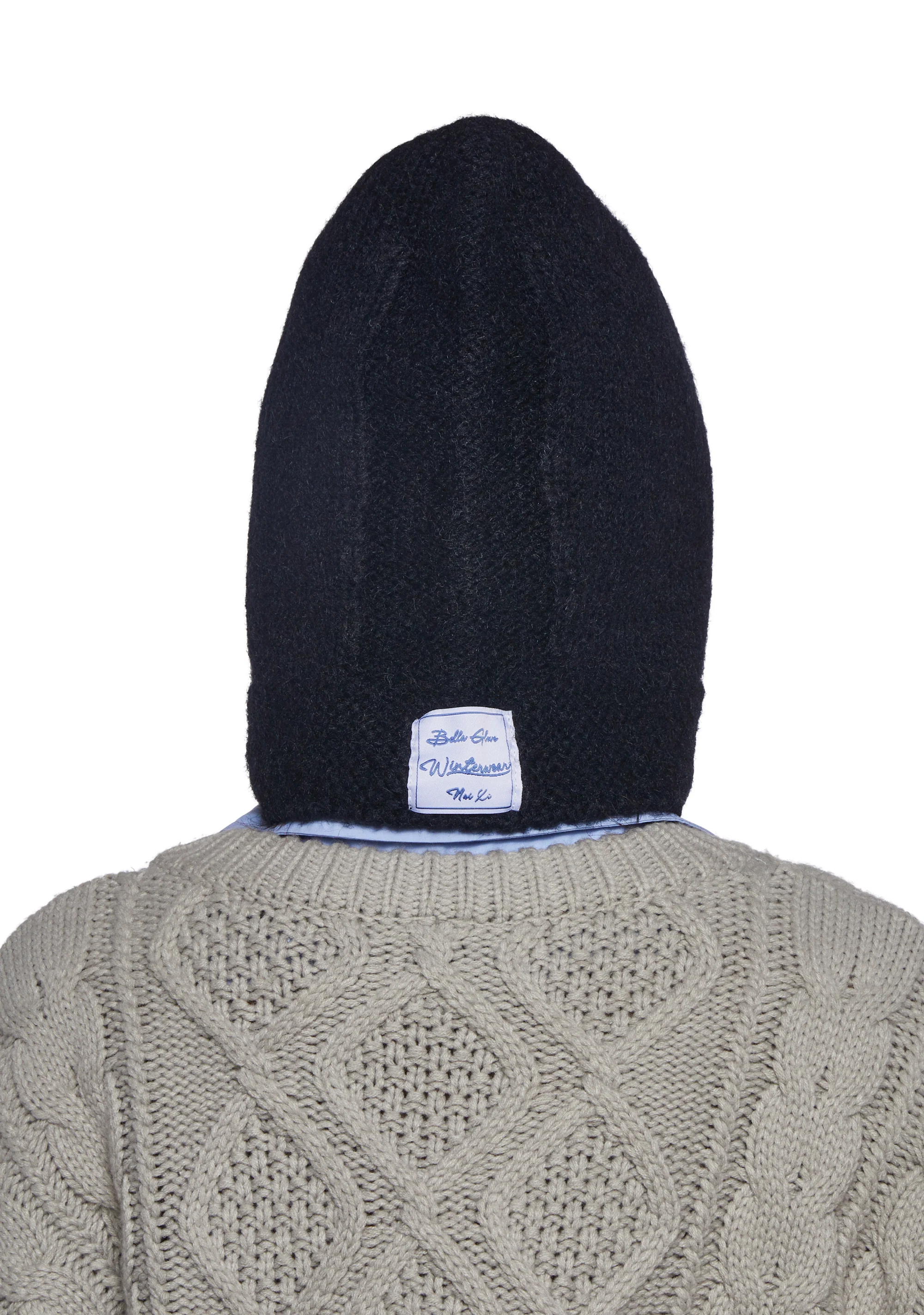 Fall Vibing Knit Hood - Black - Image 3