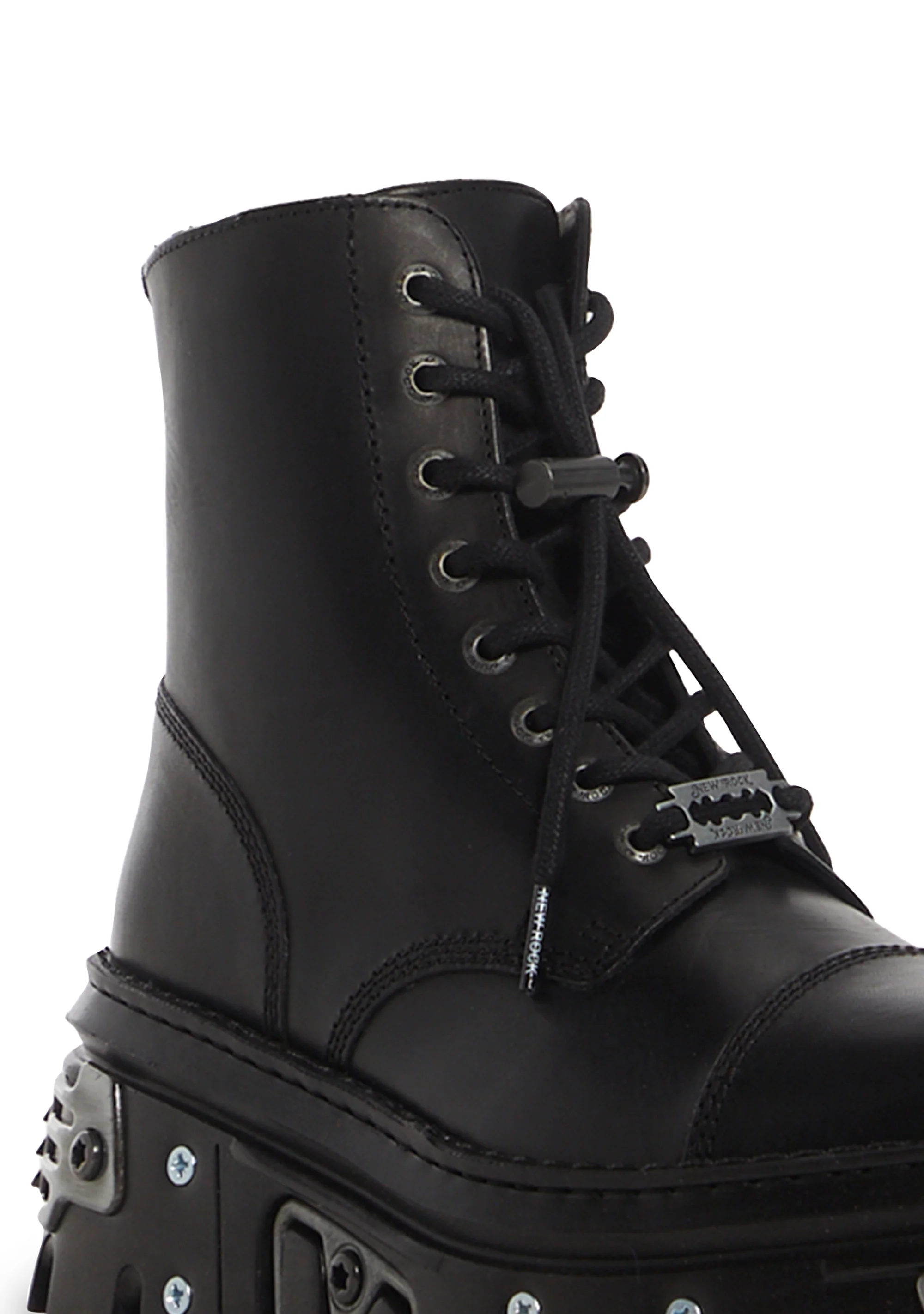 M-WALL083CCT-S13 Leather Combat Boots - Image 2