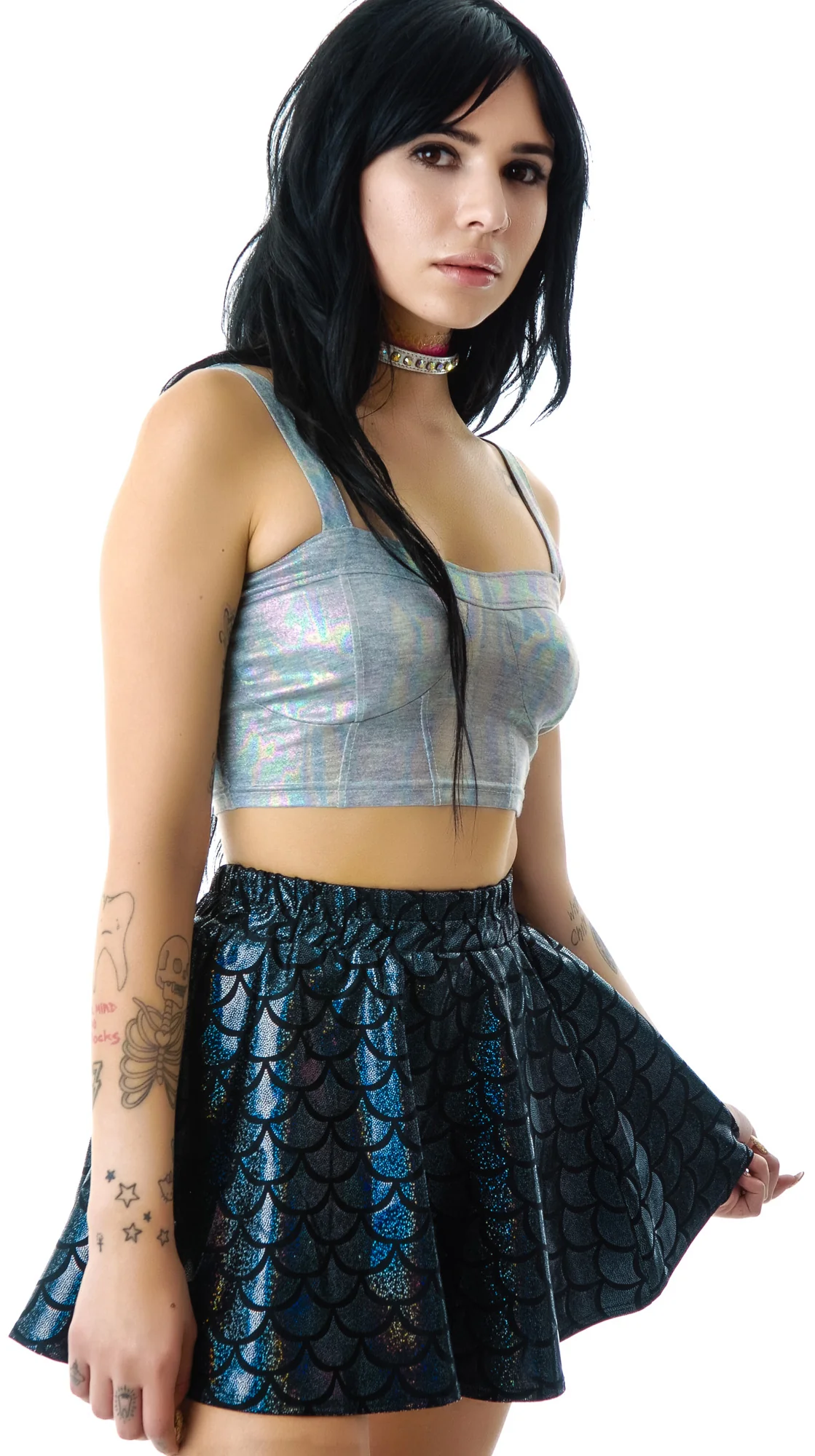 Black Mermaid Skater Skirt - Image 3
