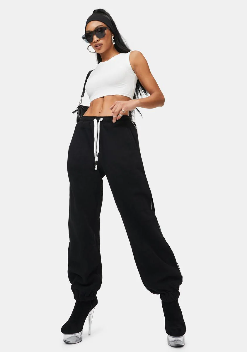 Black Roxanne Sweatpants - Image 3