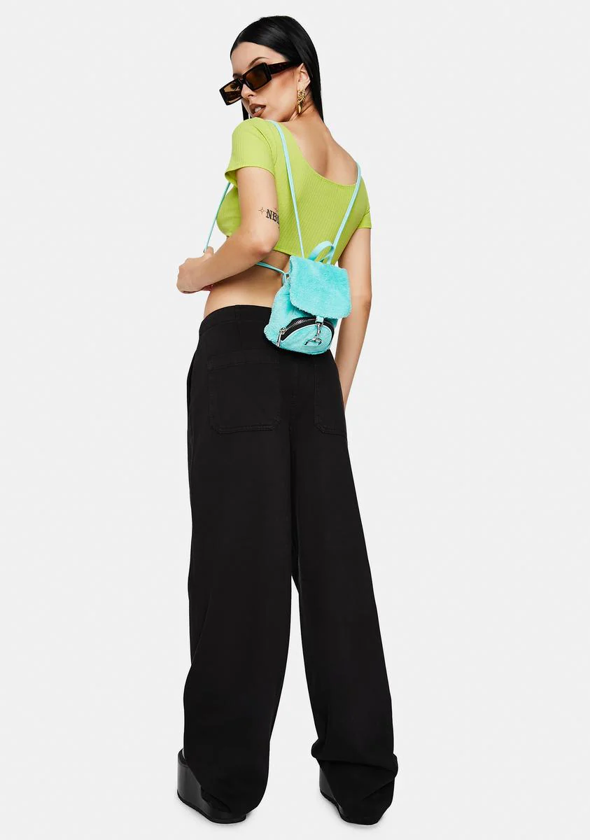 Black Tammy High Waisted Wide Leg Pants - Image 4