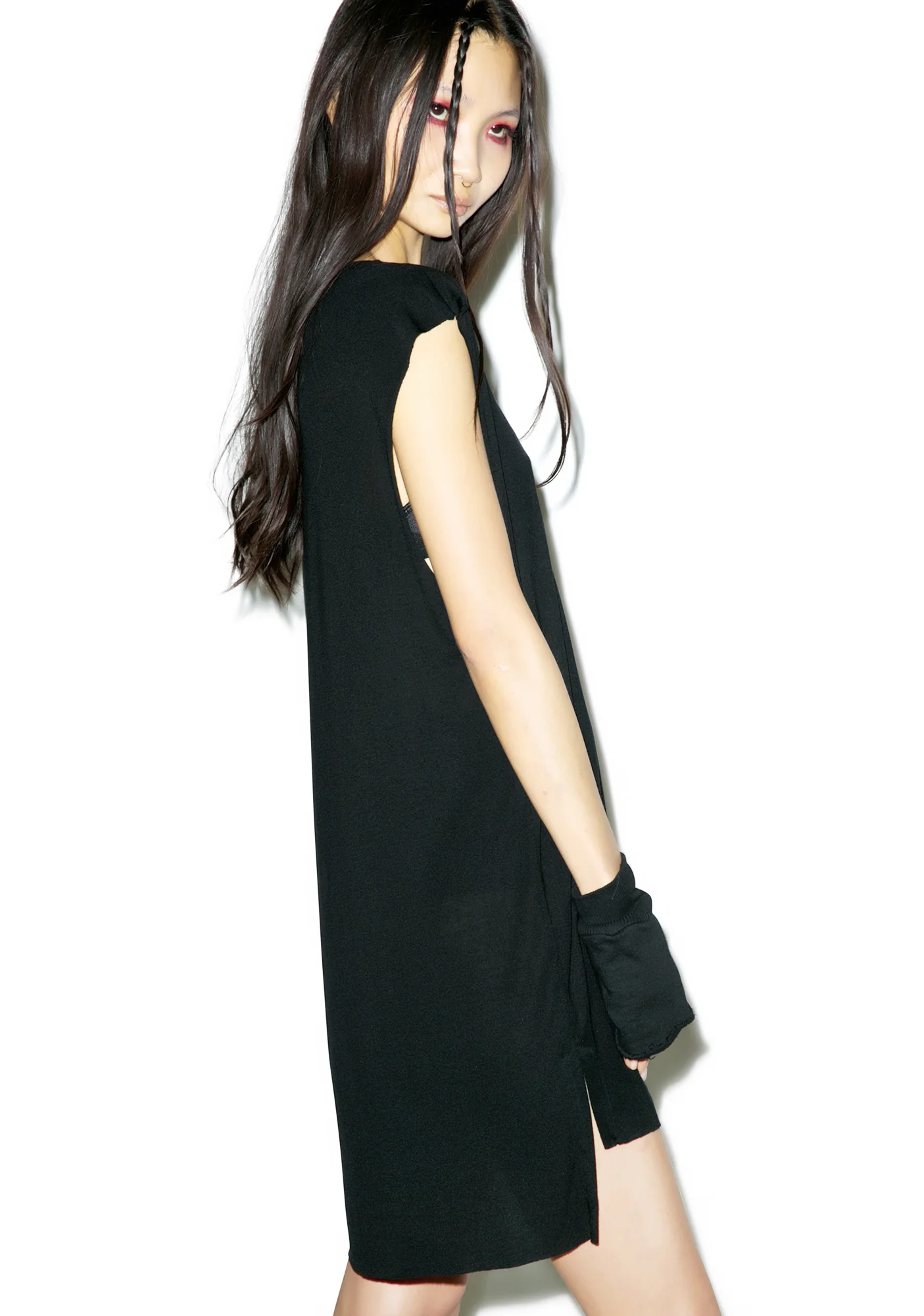 Blackest Black Sheer Jersey Top - Image 4