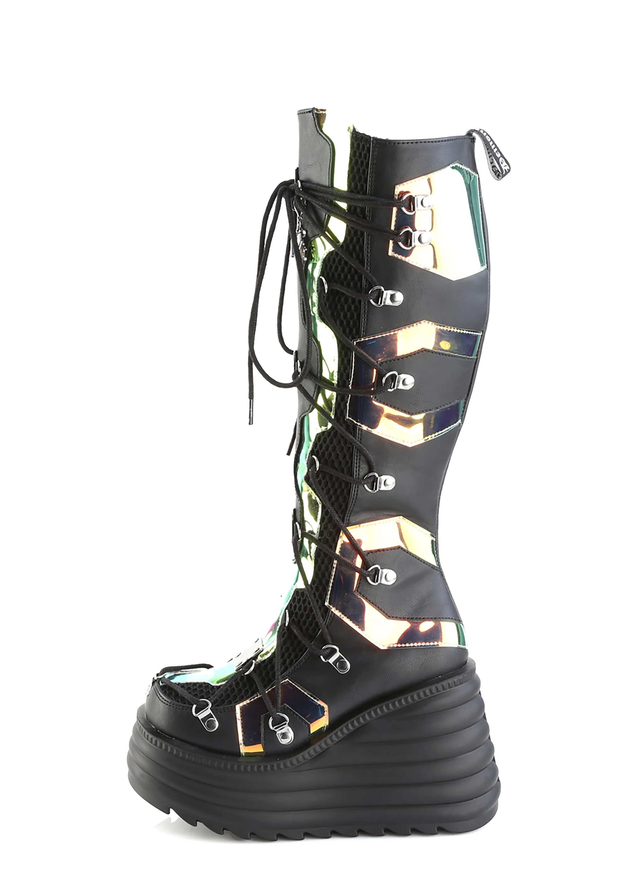 Blaze-152 Platform Wedge LED Light-Up Knee High Boots - Image 2