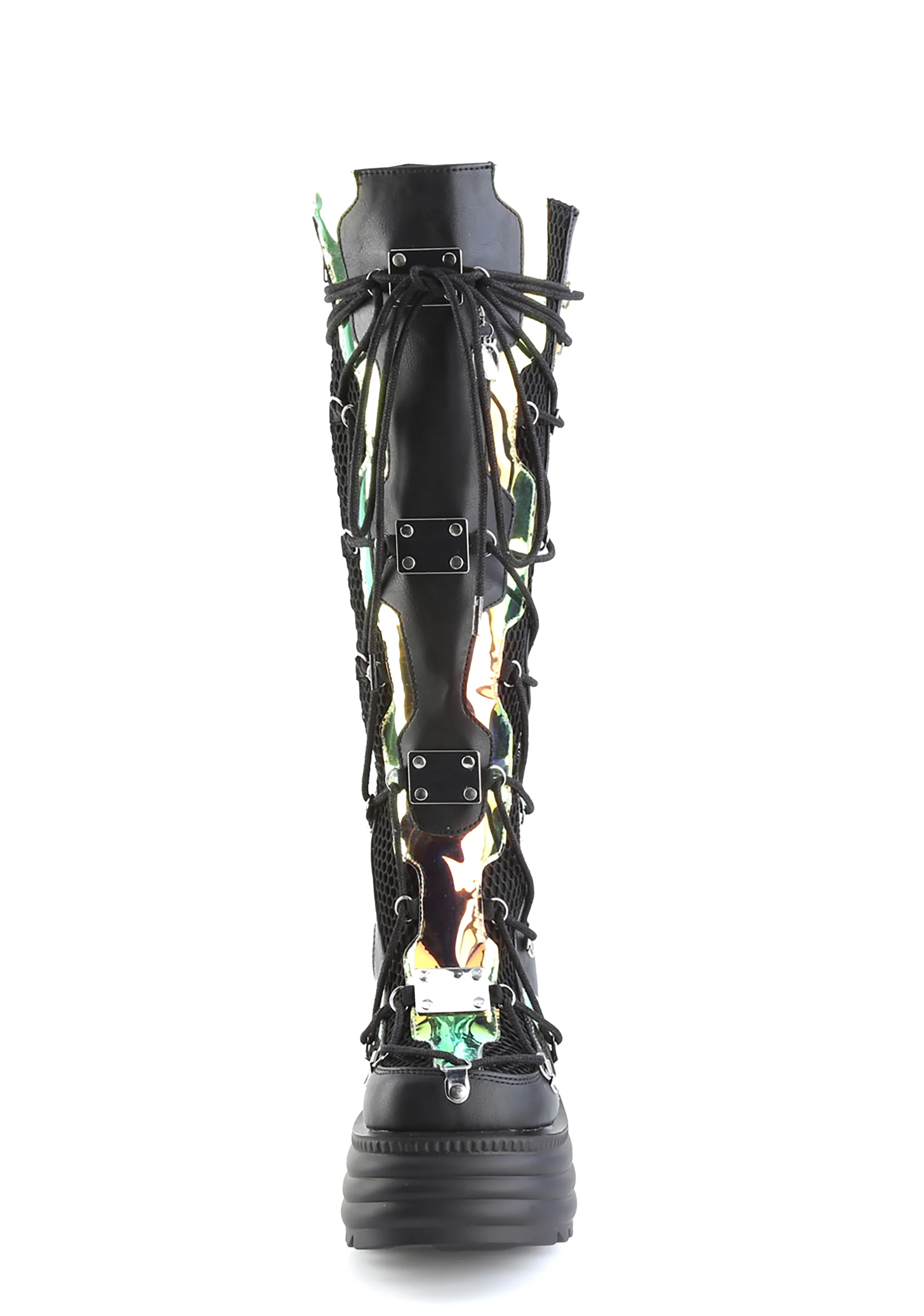 Blaze-152 Platform Wedge LED Light-Up Knee High Boots - Image 3