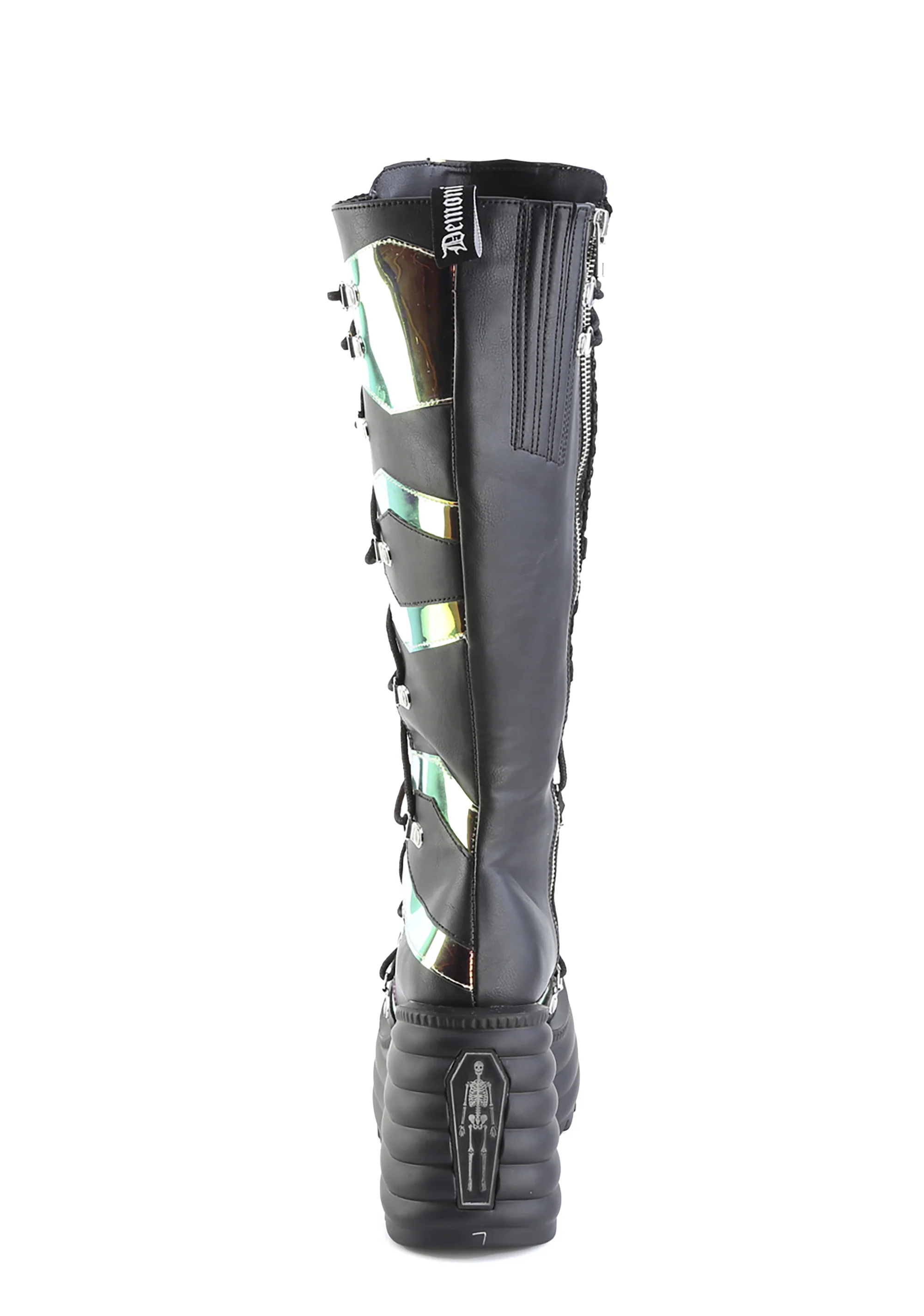 Blaze-152 Platform Wedge LED Light-Up Knee High Boots - Image 4