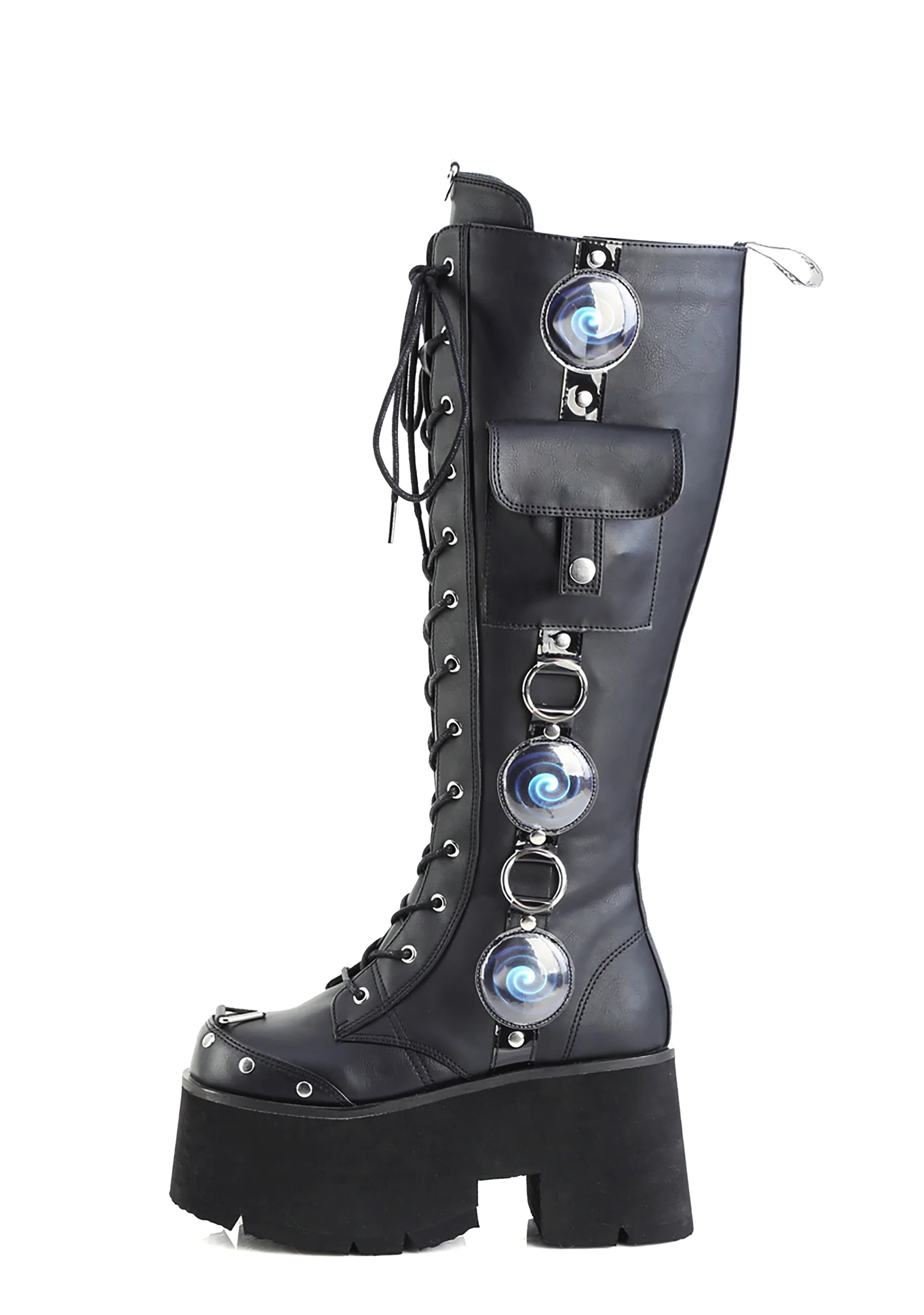 Blaze-202 Platform LED Light-Up Knee High Boots - Image 2