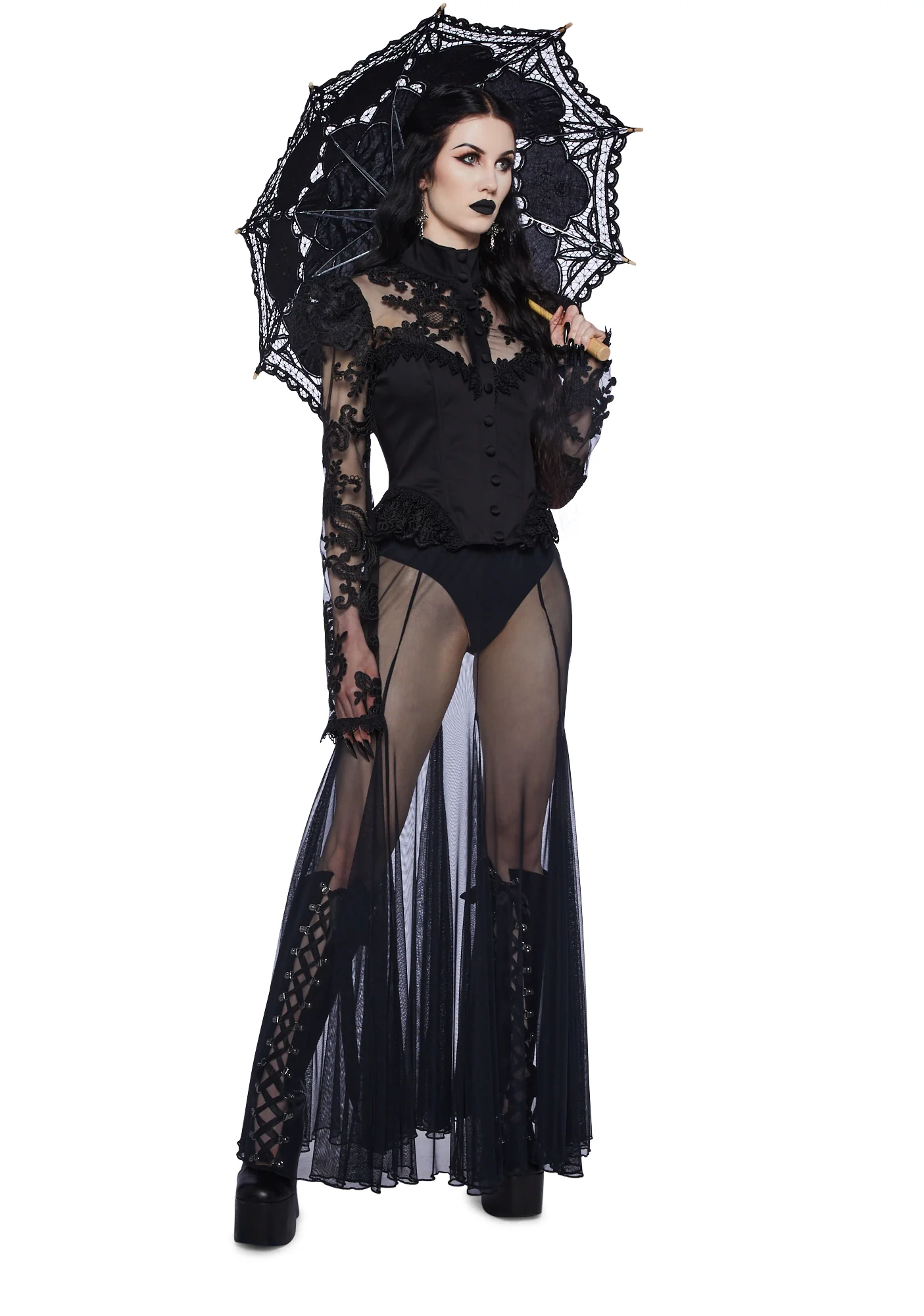 Dark Trysts Lace Top - Image 2