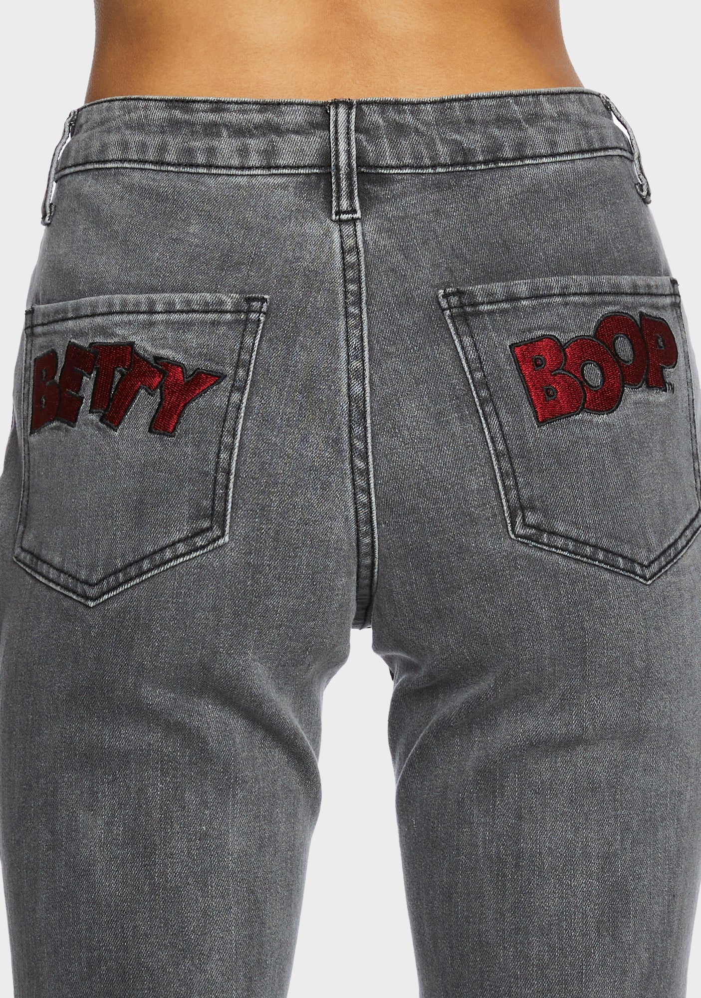 Bling Bling Boop Flare Jeans - Charcoal - Image 5