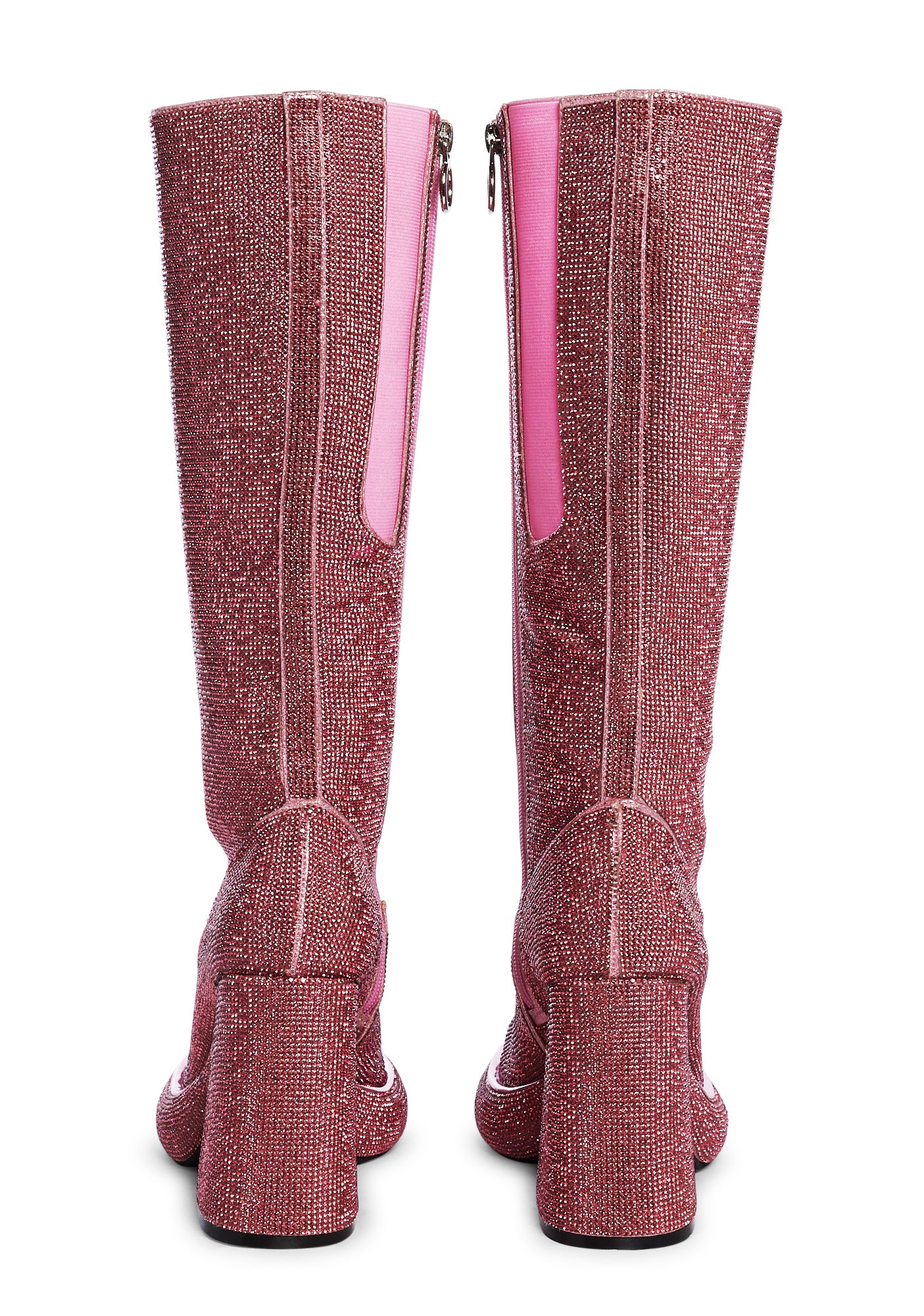Bling It Up Platform Boots - Pink - Image 4