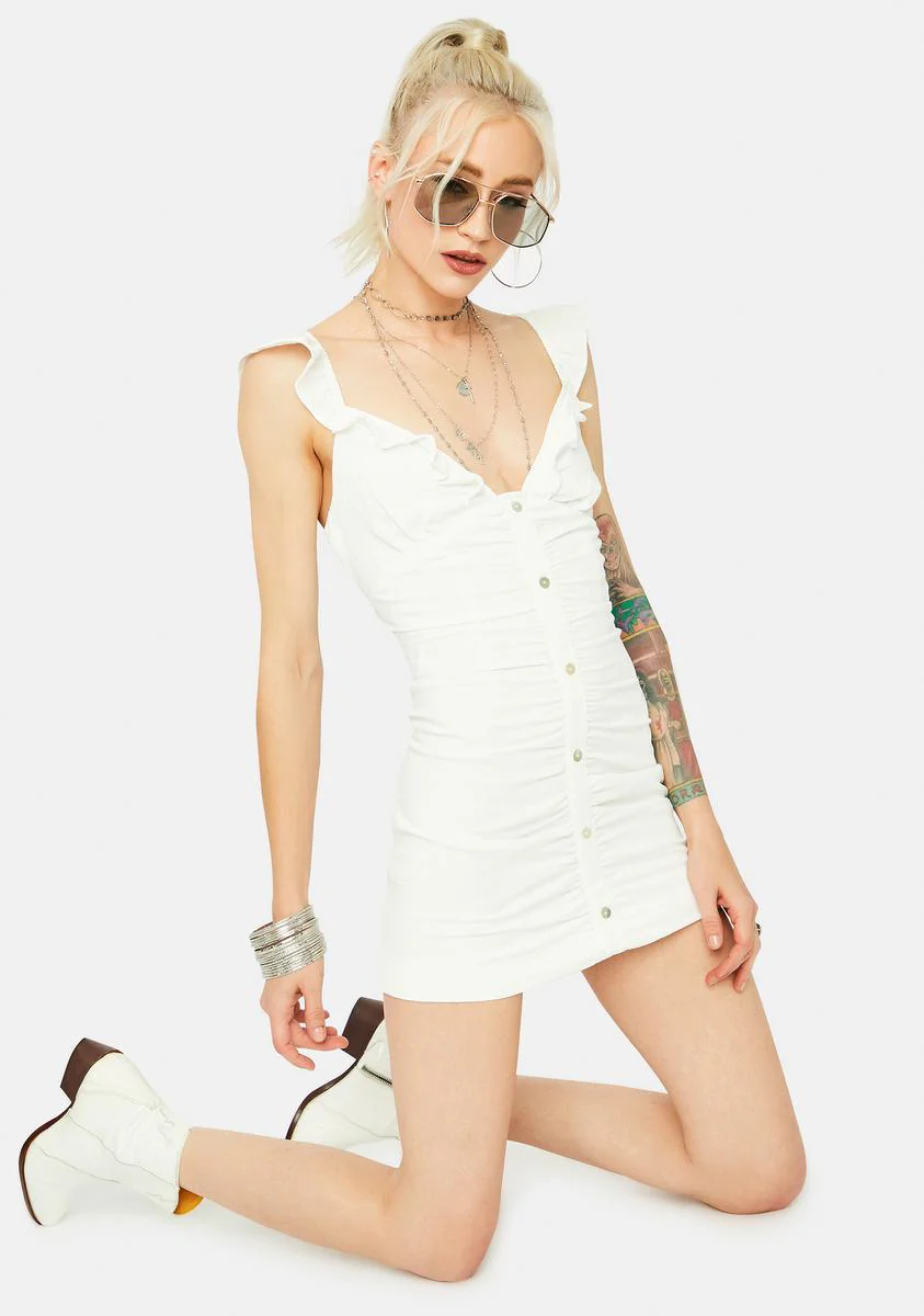 Bliss Girl Meets World Button Front Mini Dress - Image 2