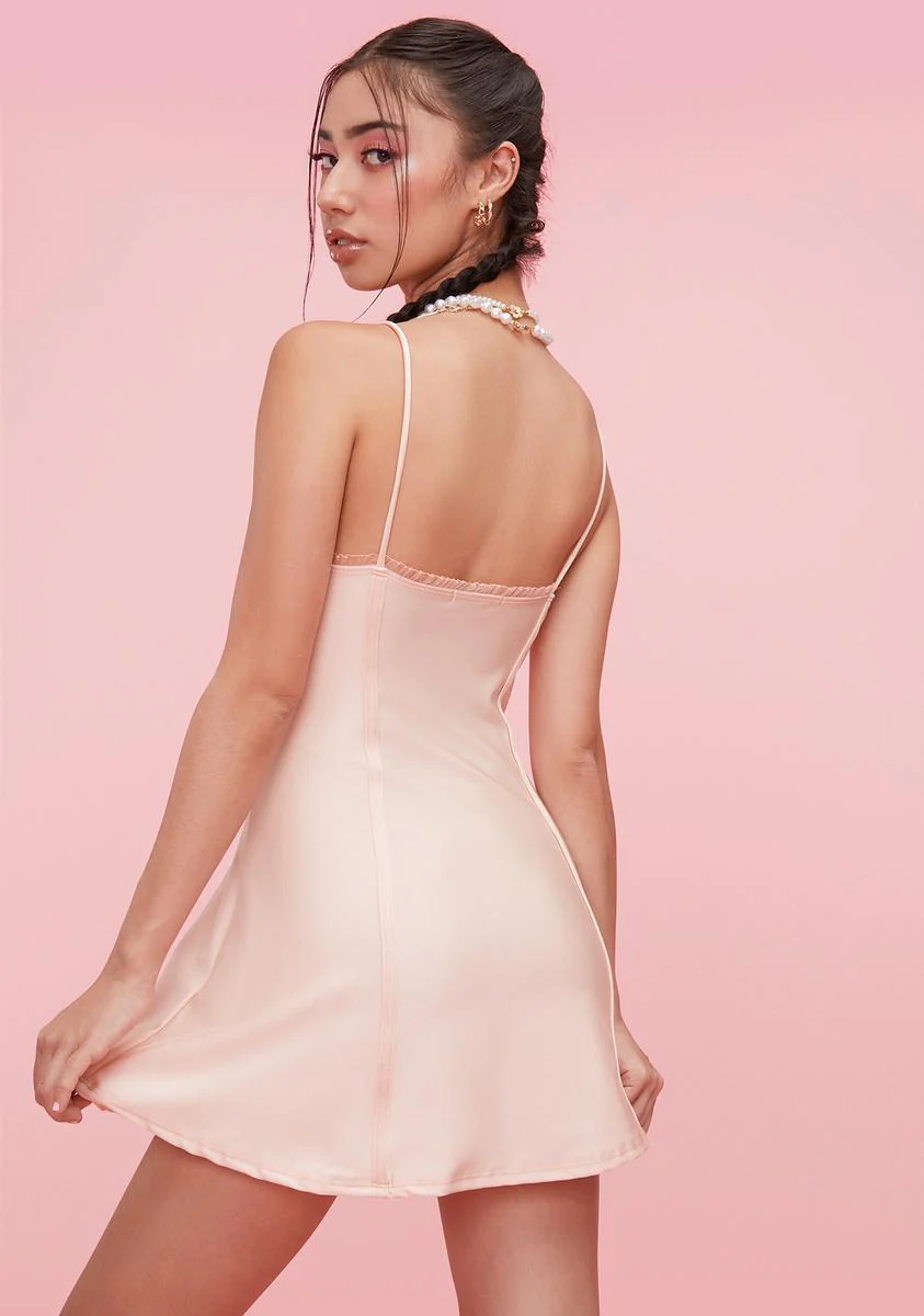 Blush Delightful Journey Satin Corset Dress - Image 4
