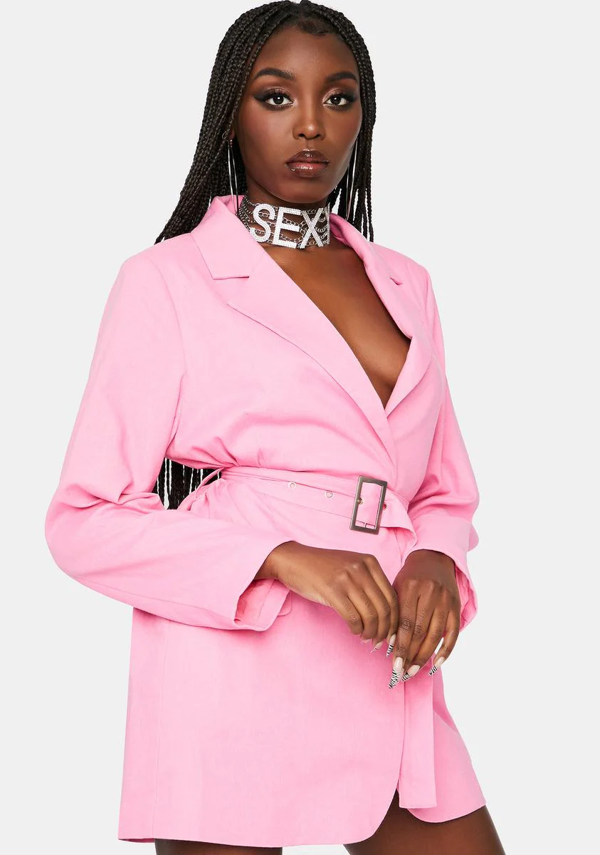 Blush One Of Them Belted Blazer - Image 2