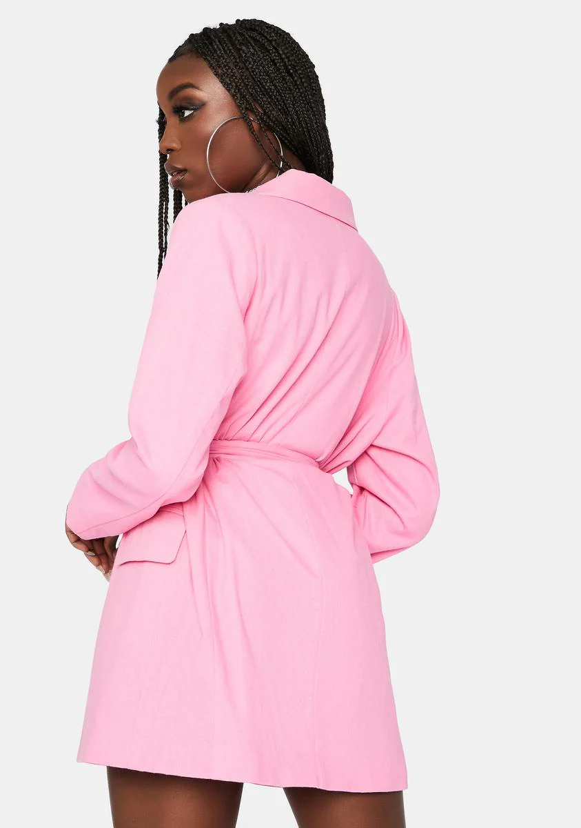 Blush One Of Them Belted Blazer - Image 4