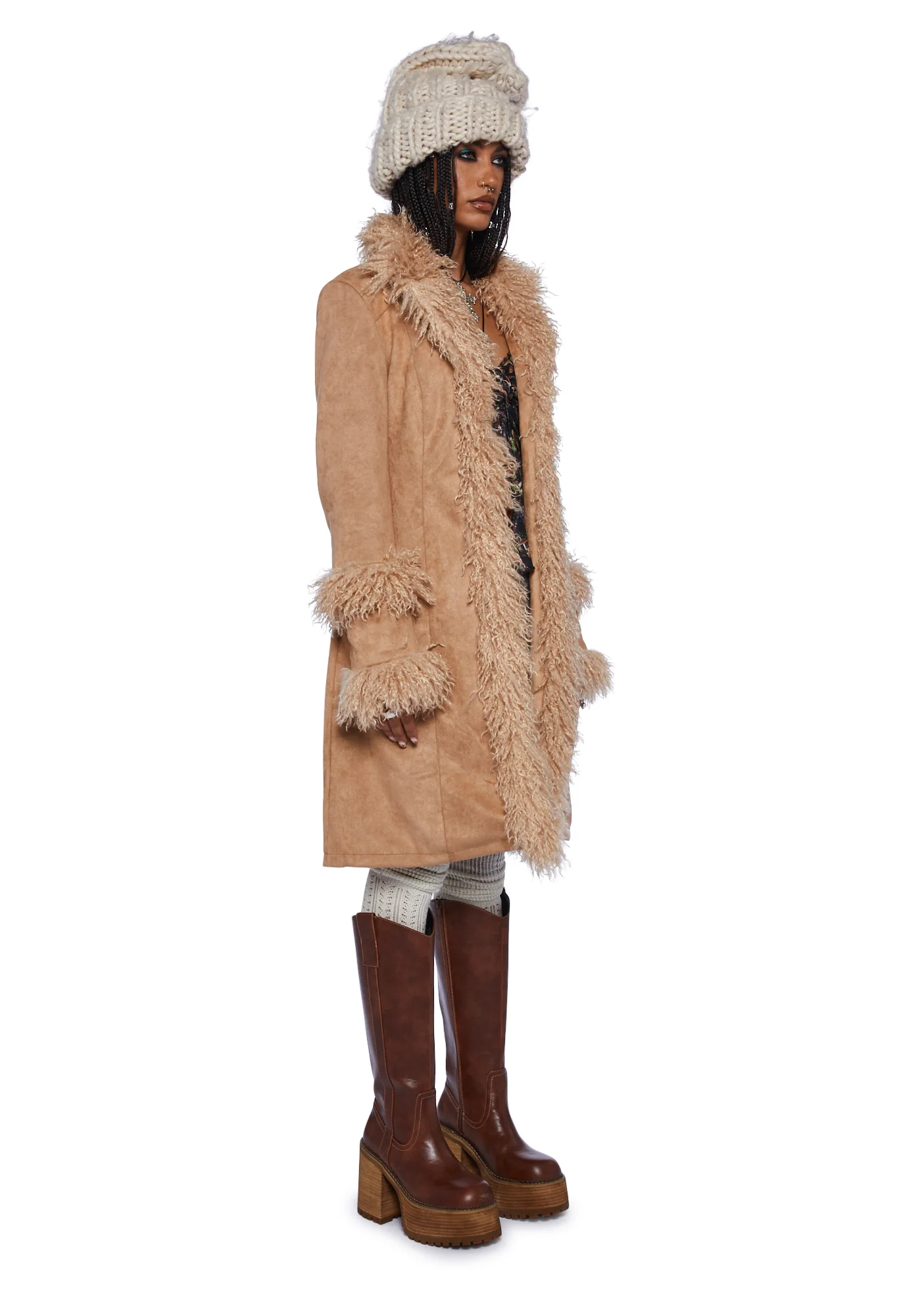 Bohemian Groove Faux Suede Jacket - Image 3