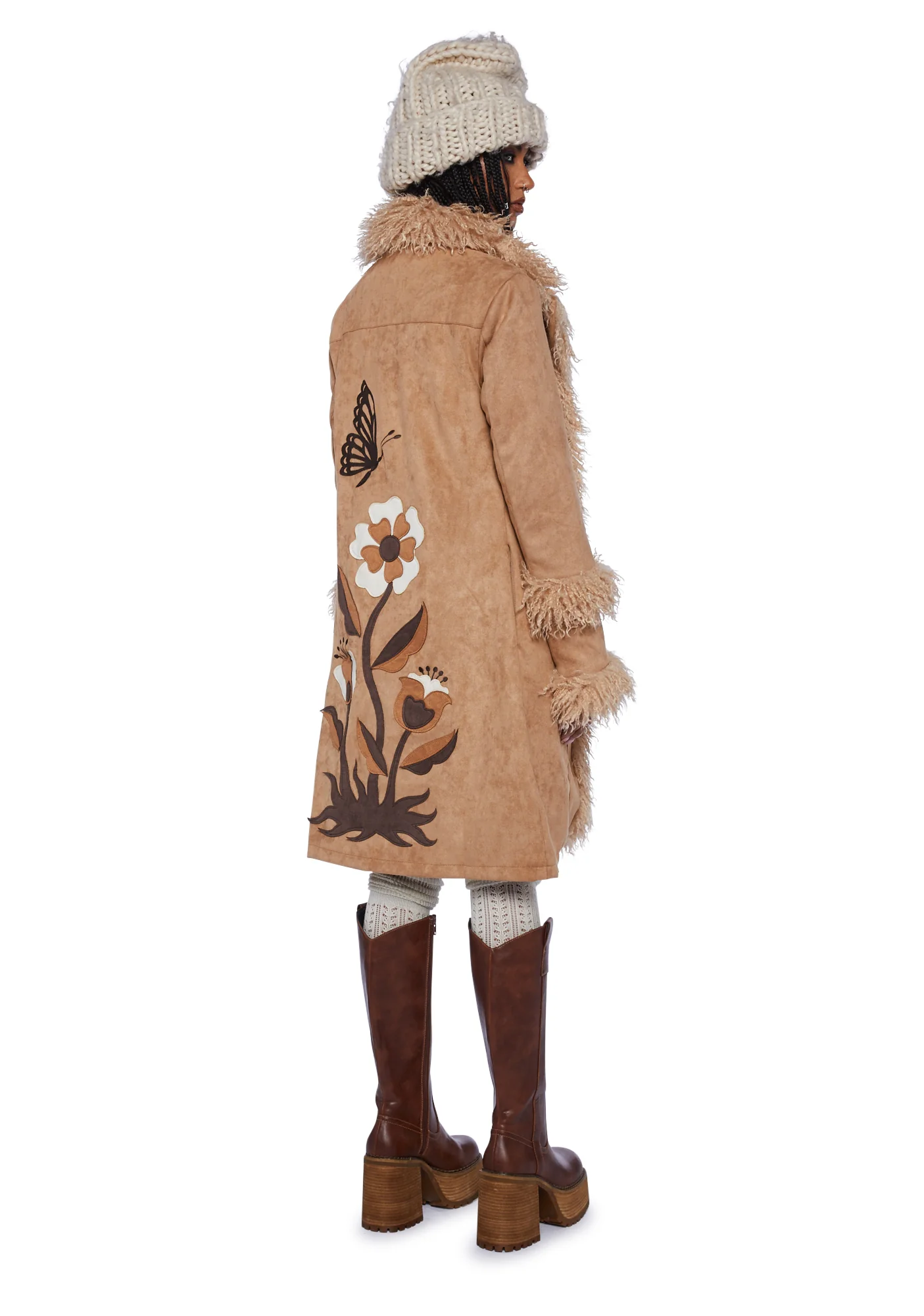 Bohemian Groove Faux Suede Jacket - Image 4