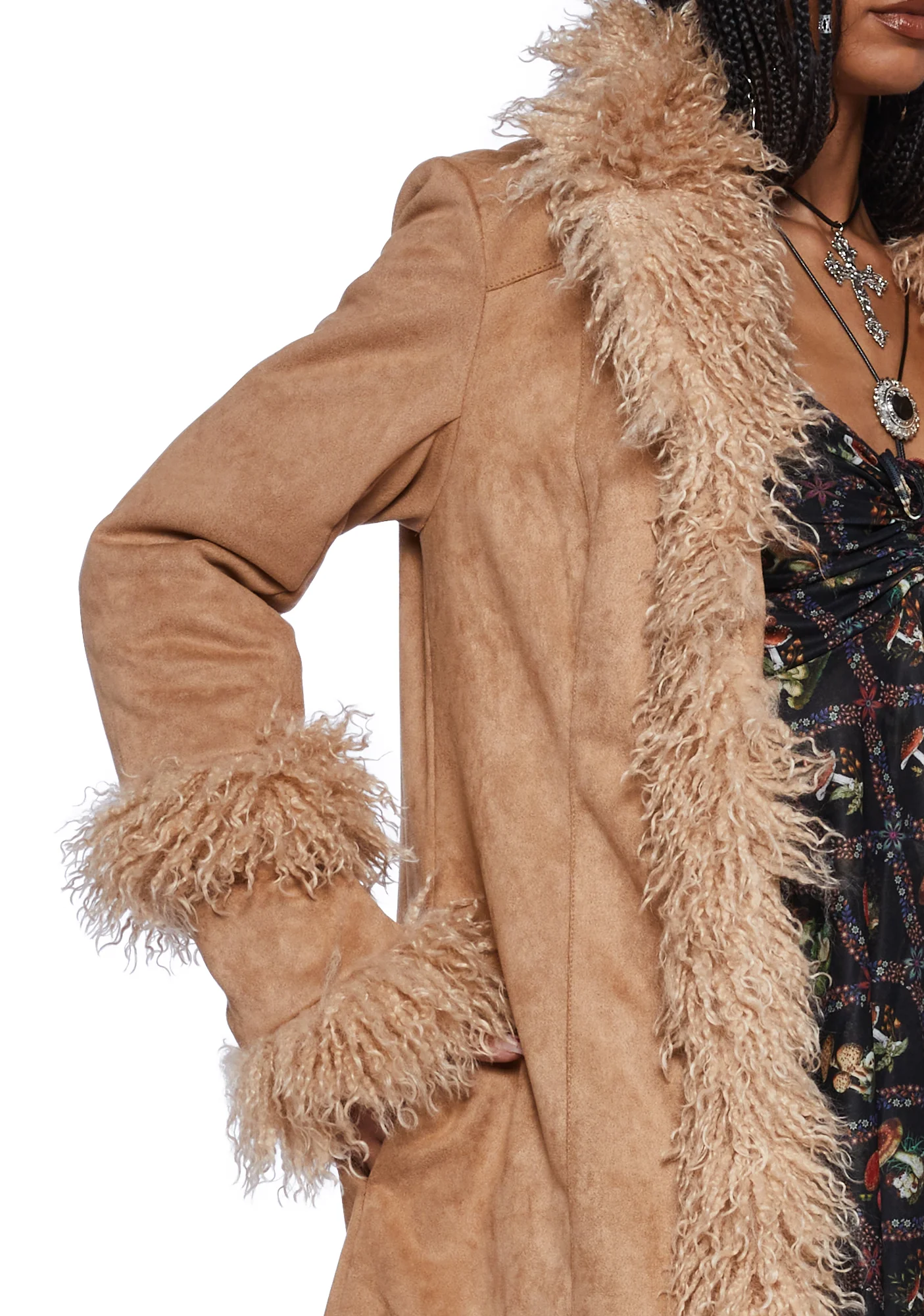 Bohemian Groove Faux Suede Jacket - Image 5