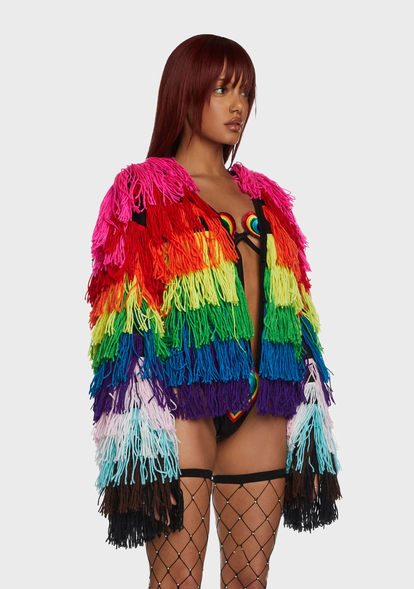 Bold N' Beautiful Fringe Cardigan - Image 3