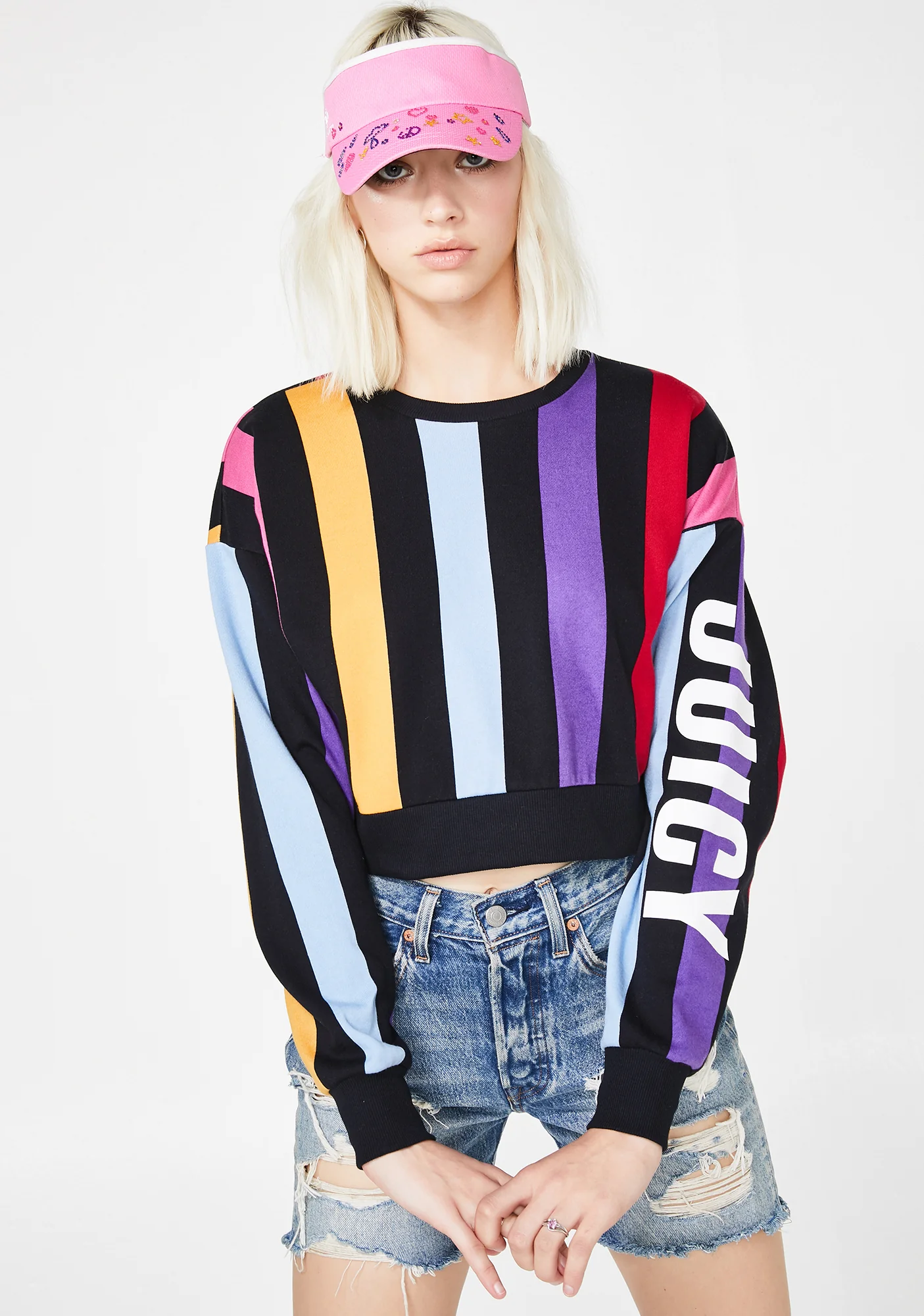 Bold Vertical Stripe Track Pullover - Image 3