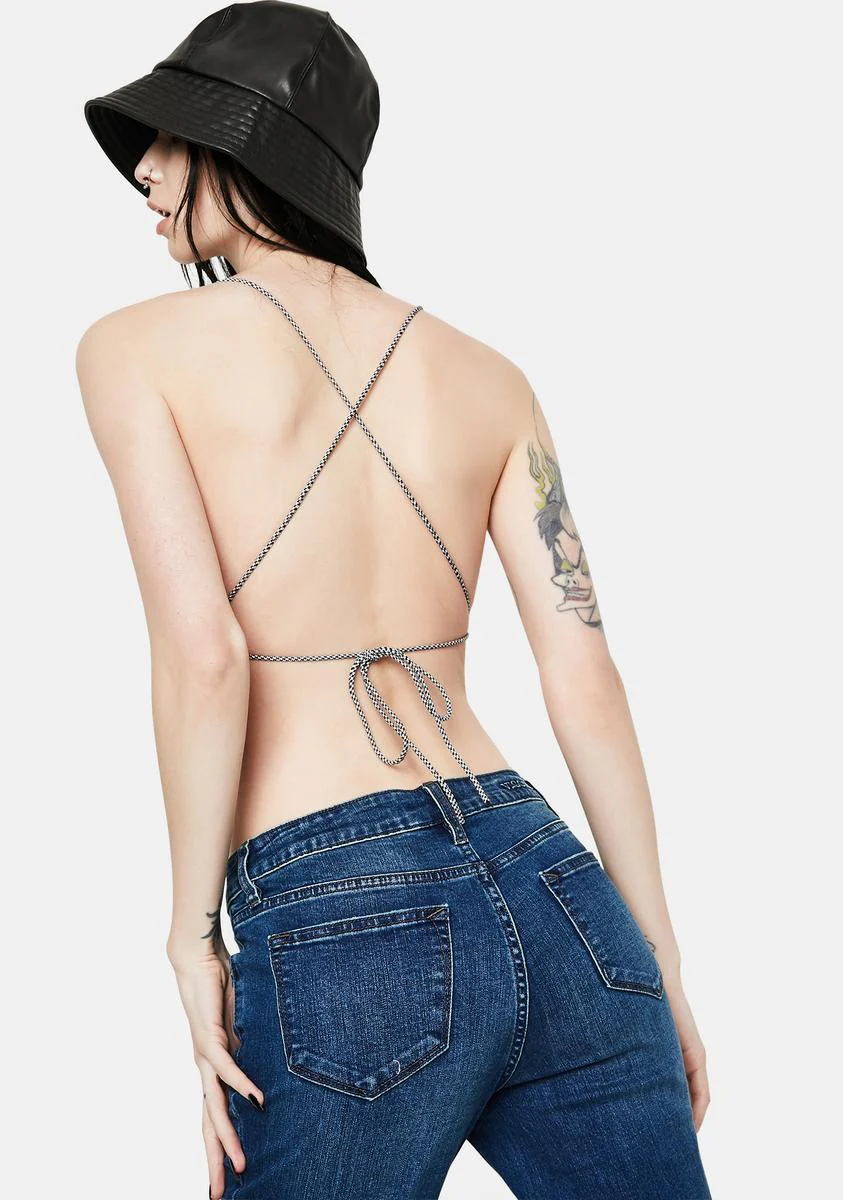 Born To Be Wild Houndstooth Crop Top - Image 4
